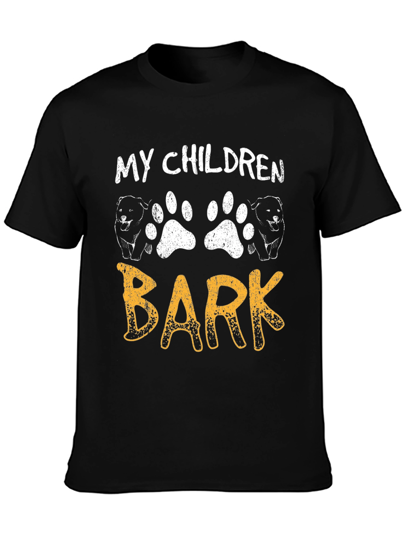 My Children Bark T-Shirt - Dog Paw Print Tee