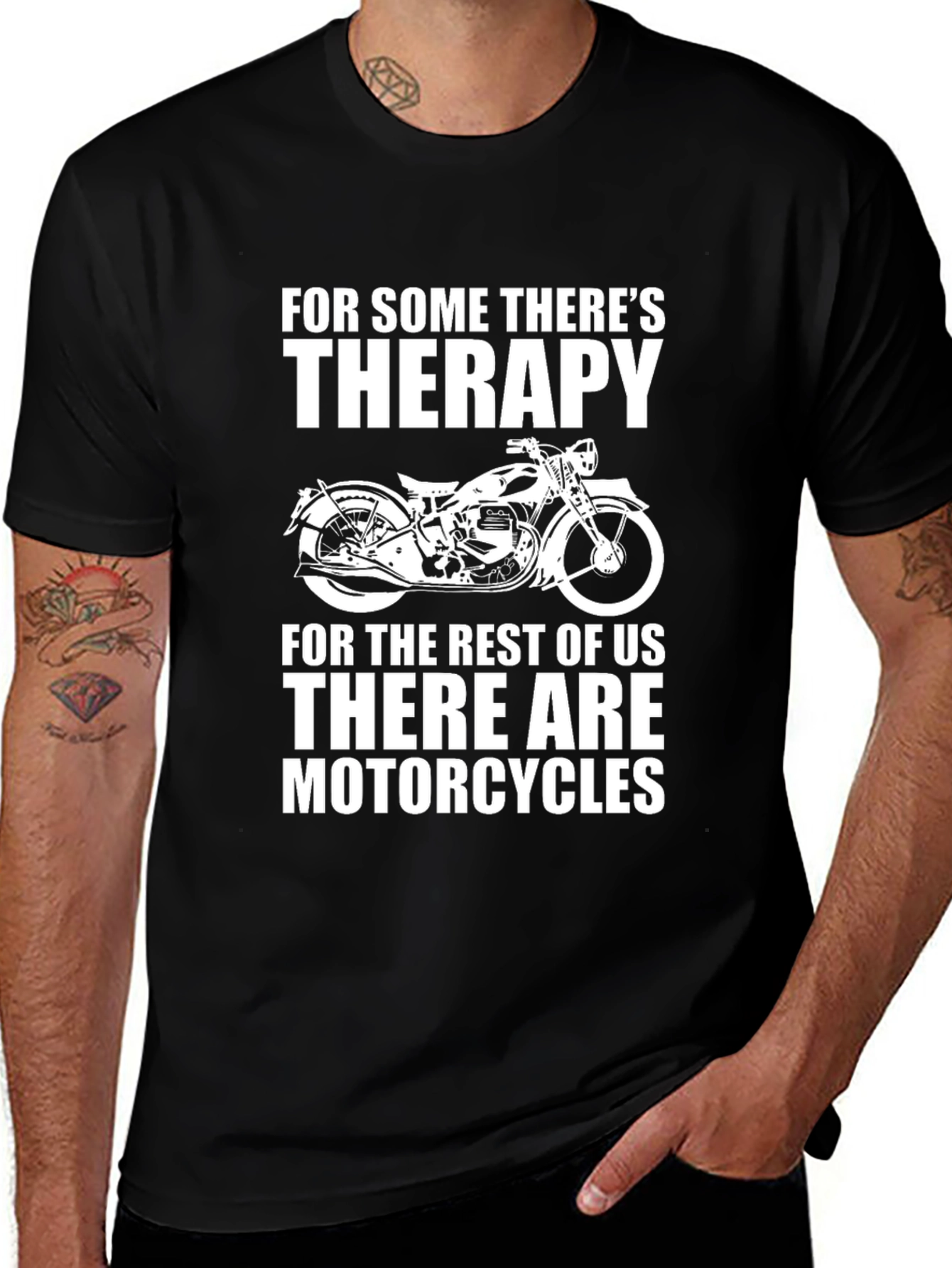 Motorcycle Therapy Graphic T-Shirt - Biker Apparel