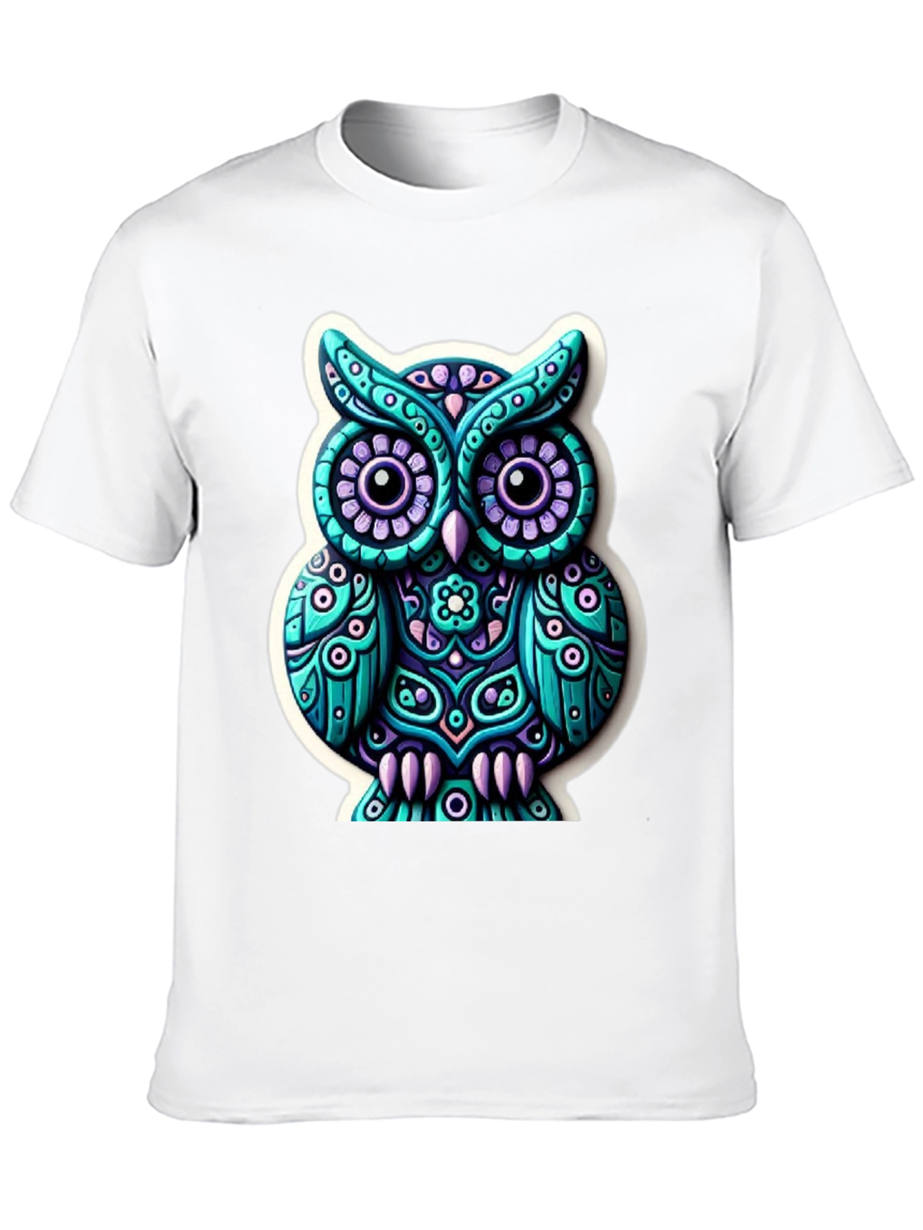Funky Owl Graphic Tee - Mens Black T-Shirt