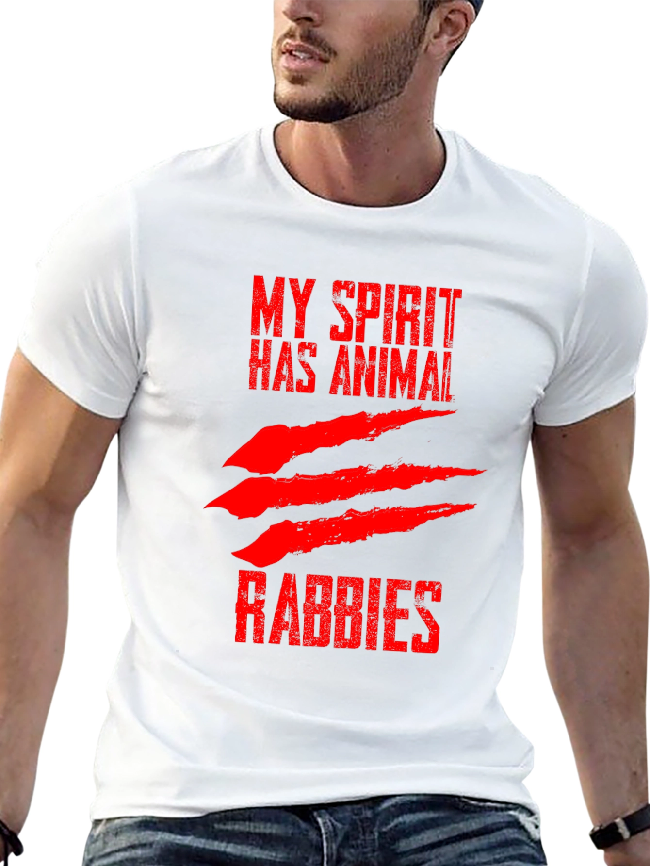 My Spirit Has Animal Rabbies Graphic T-Shirt