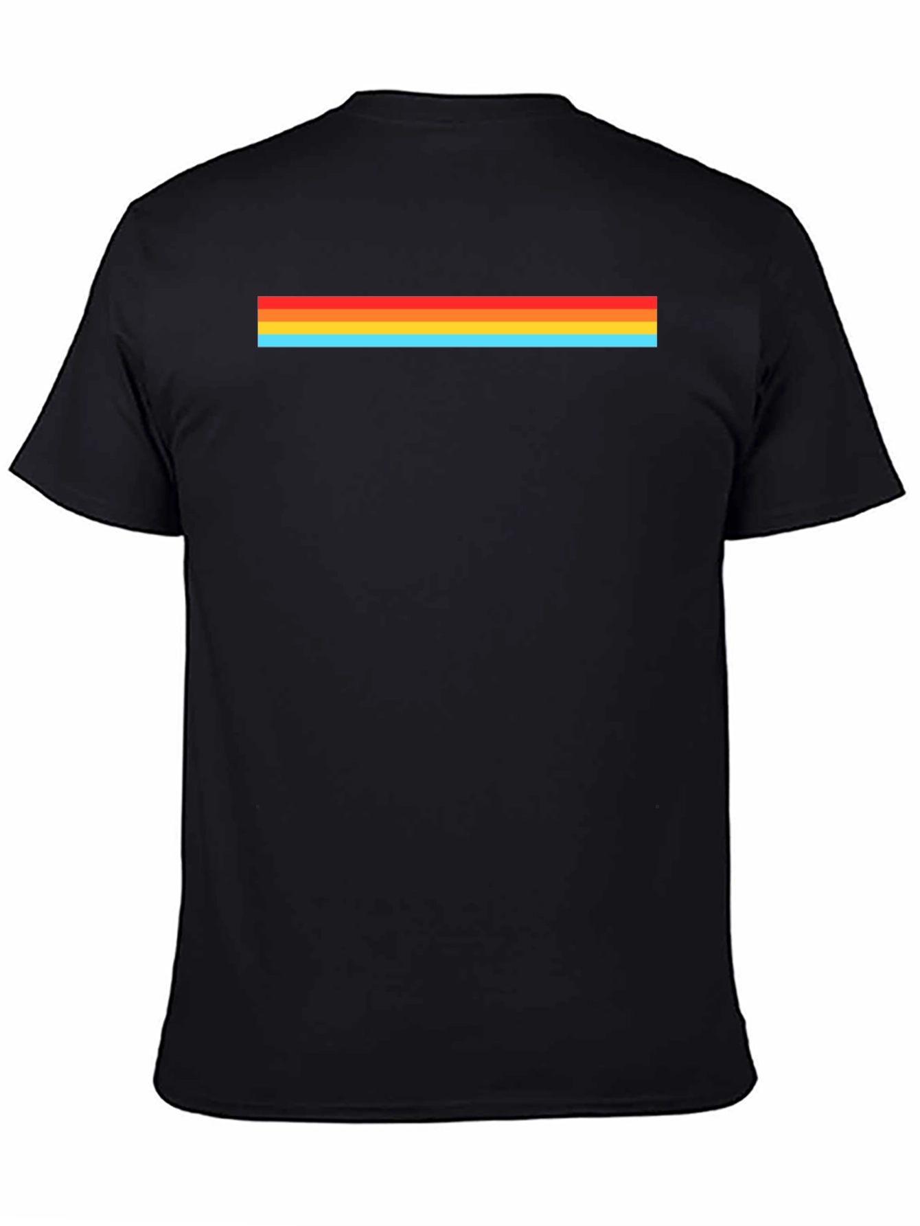 Retro Stripe Black Tee - Bold Style