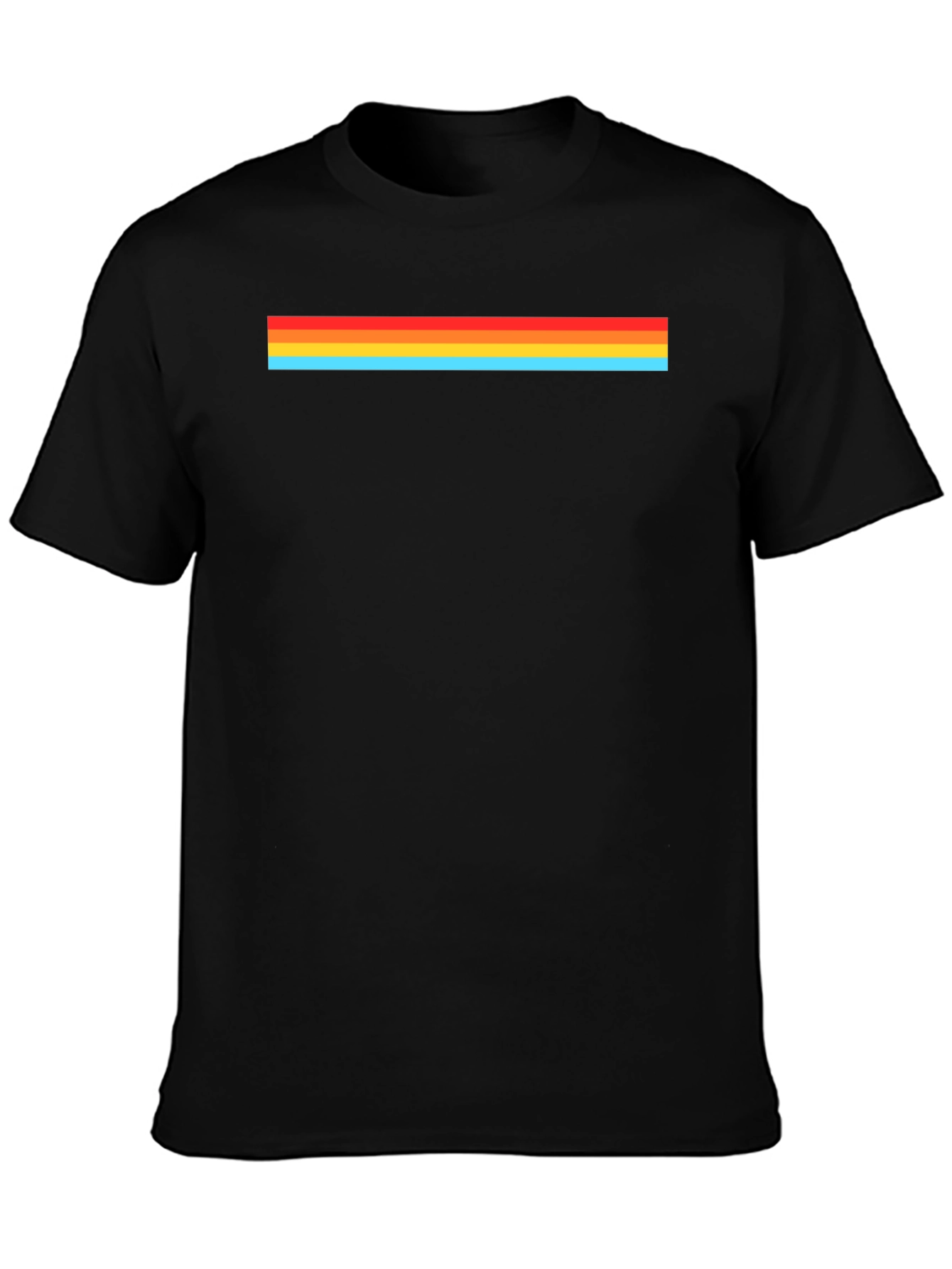 Retro Stripe Black Tee - Bold Style