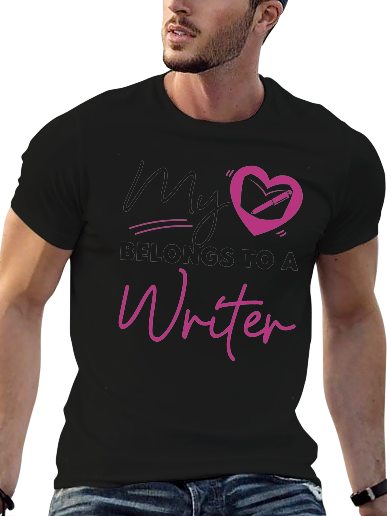 My Heart Belongs to a Writer T-Shirt
