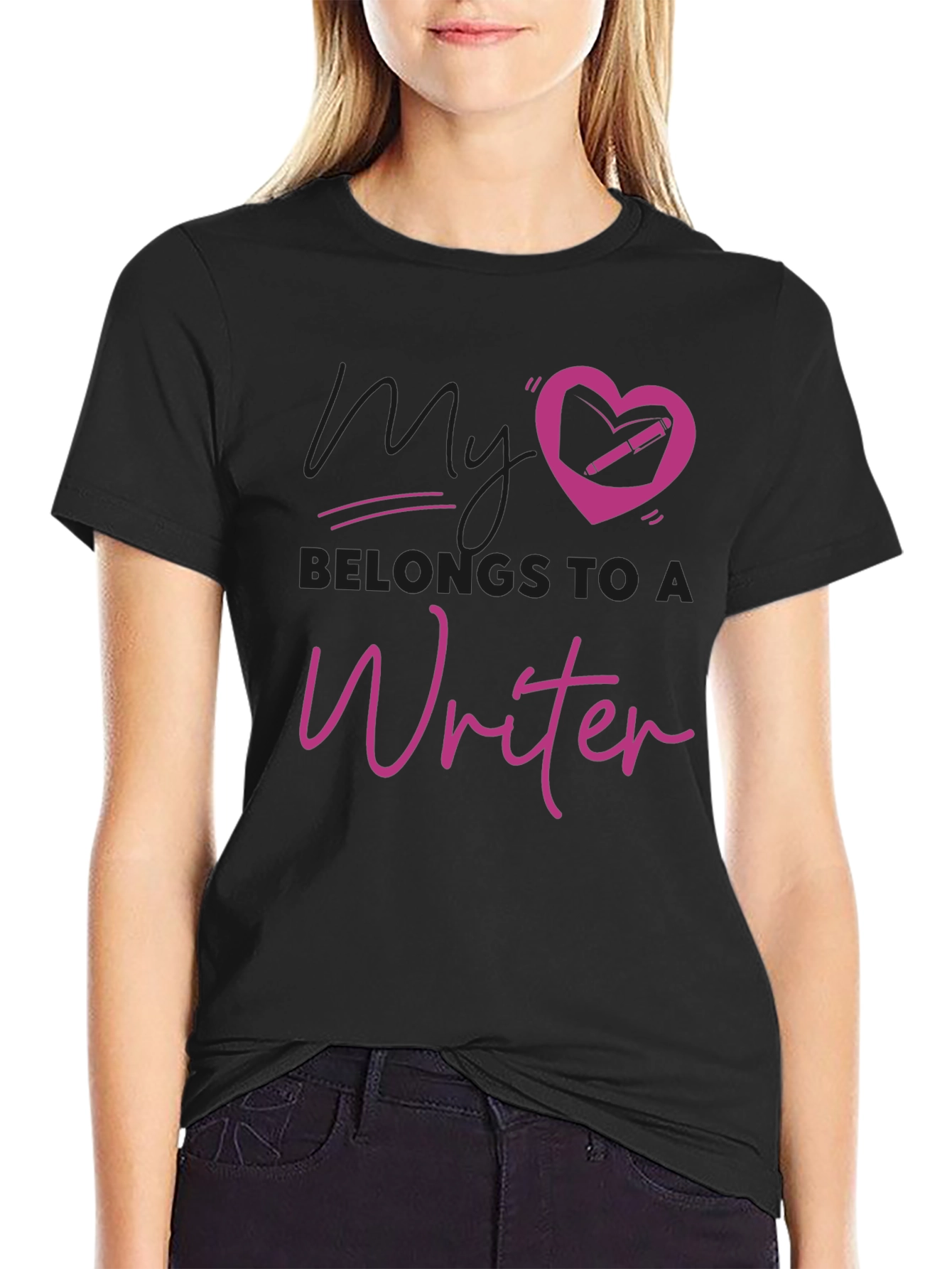 My Heart Belongs to a Writer T-Shirt