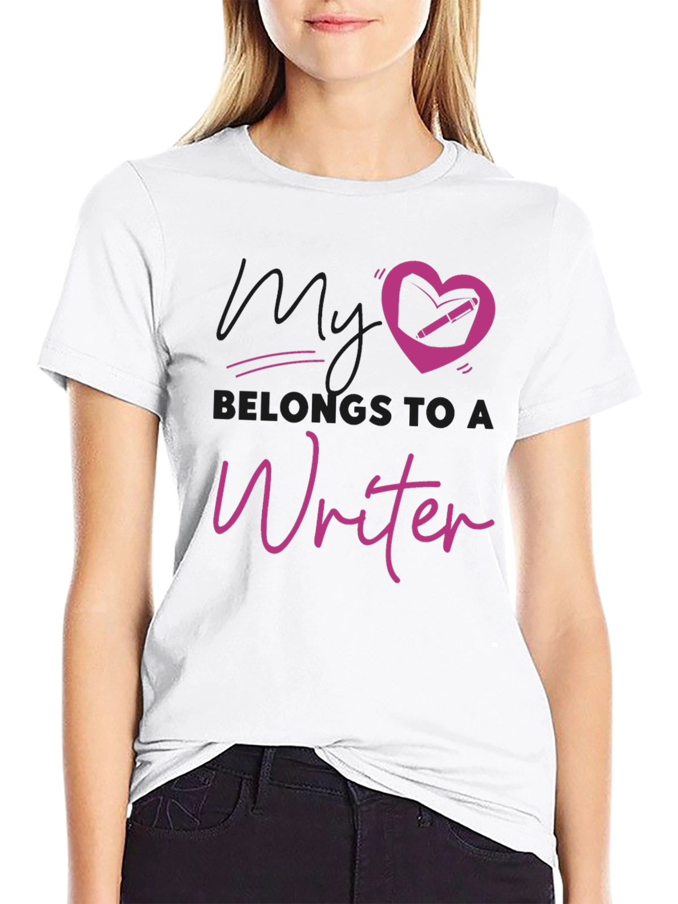 My Heart Belongs to a Writer T-Shirt