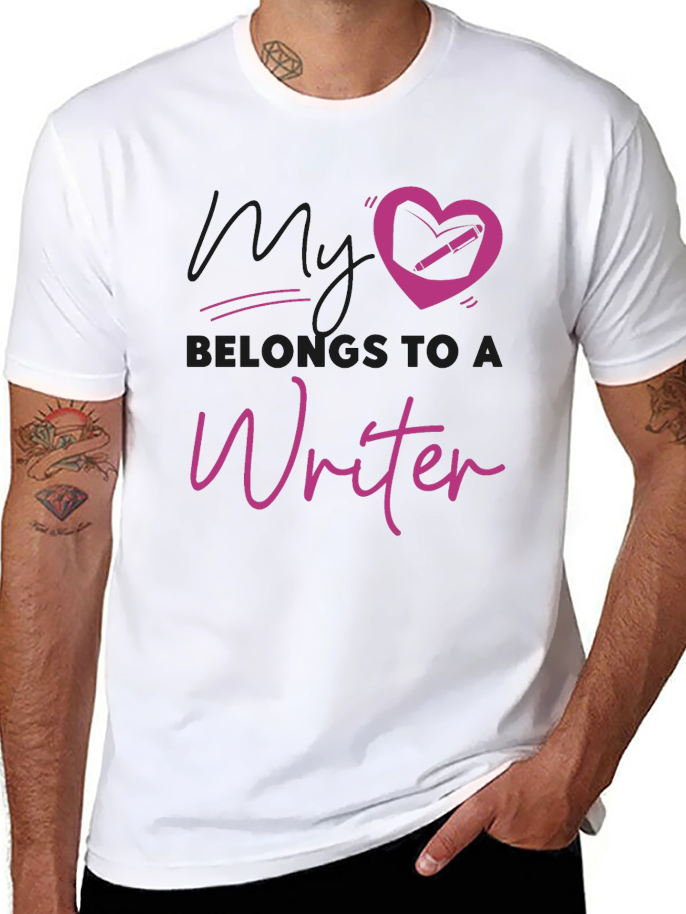 My Heart Belongs to a Writer T-Shirt