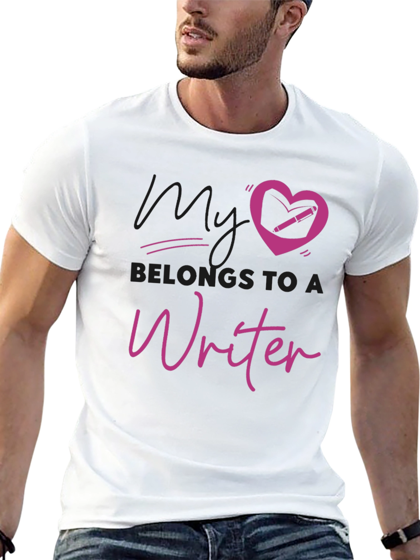 My Heart Belongs to a Writer T-Shirt