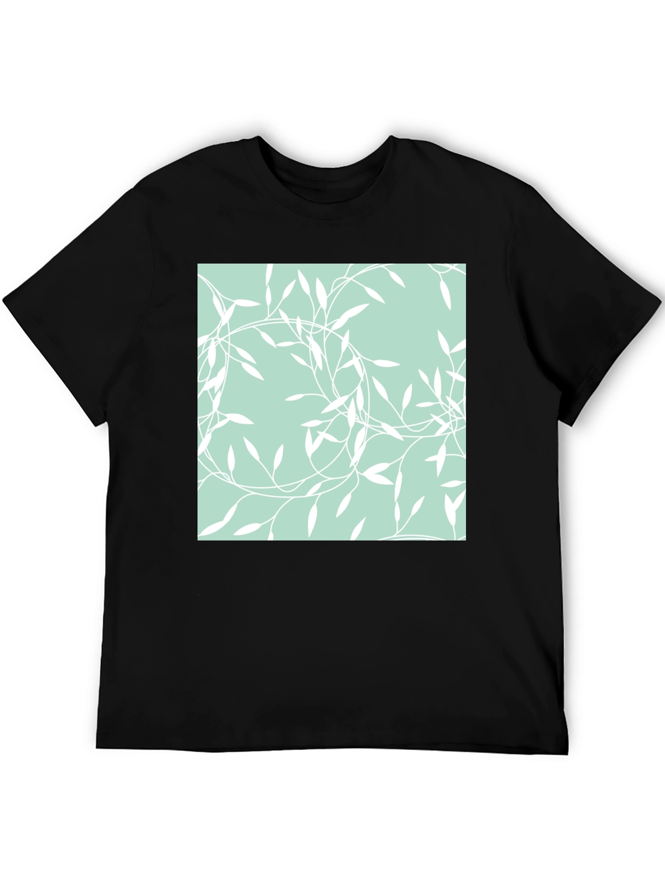 Leaf Pattern Graphic Tee