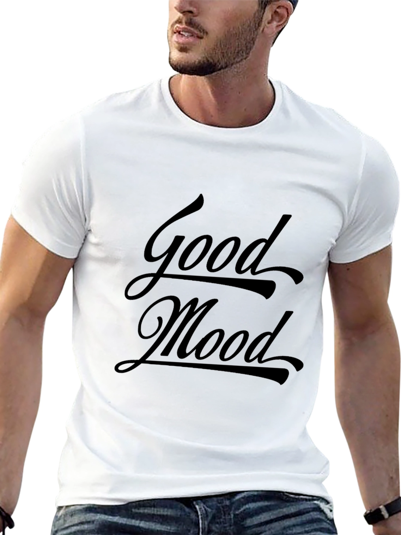 Good Mood Black T-Shirt - Stylish & Comfy