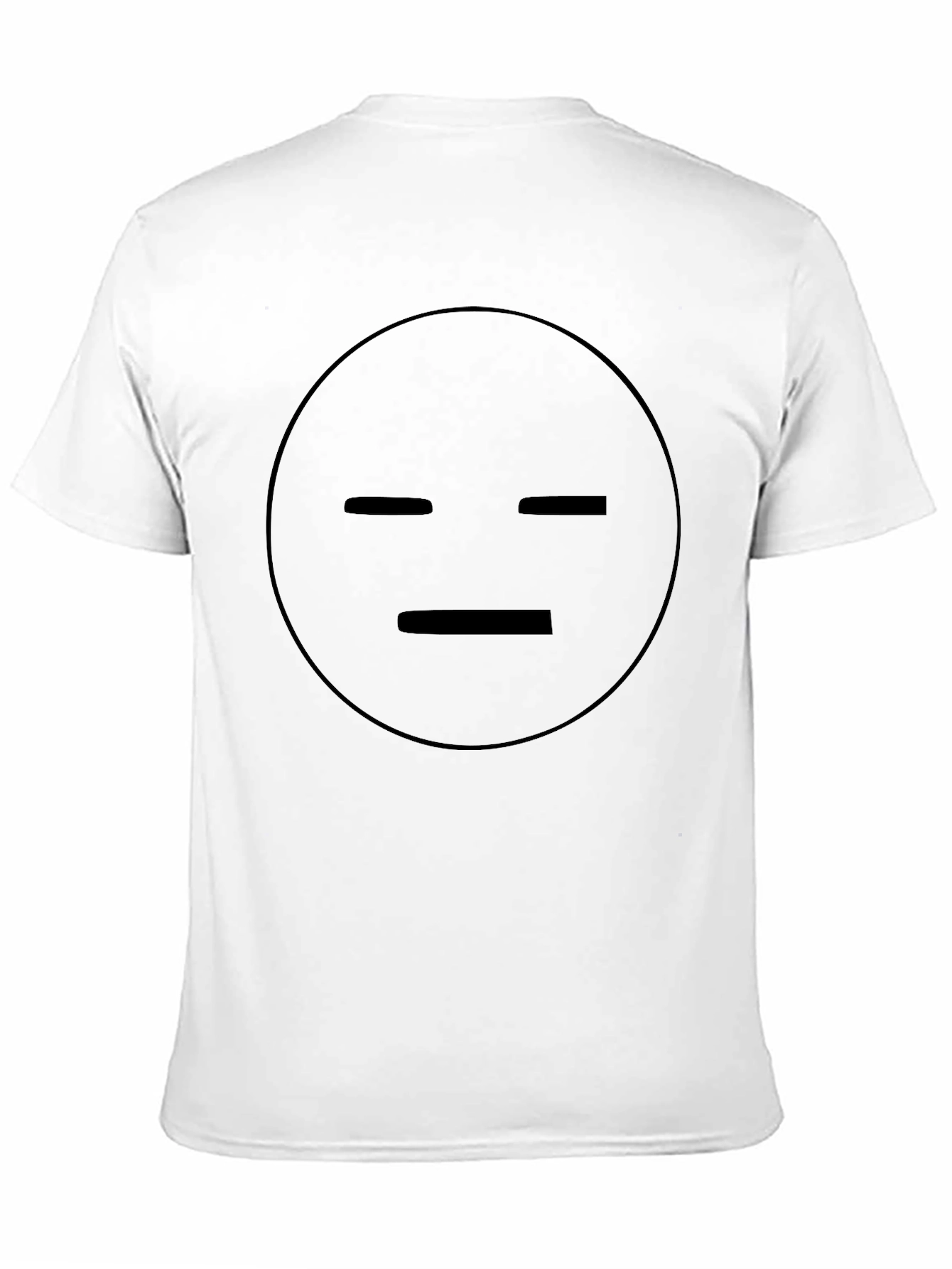 Expressionless Face Black Tee - Minimalist Style