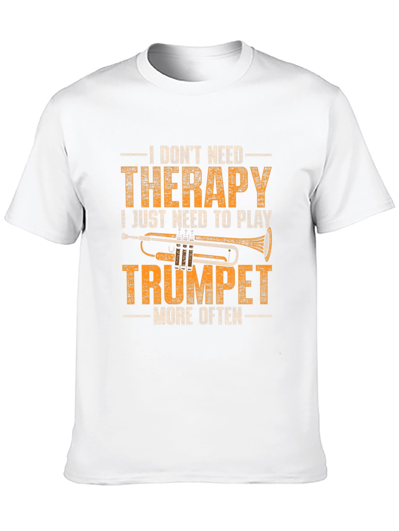 Trumpet Therapy T-Shirt - Musicians Humor Tee