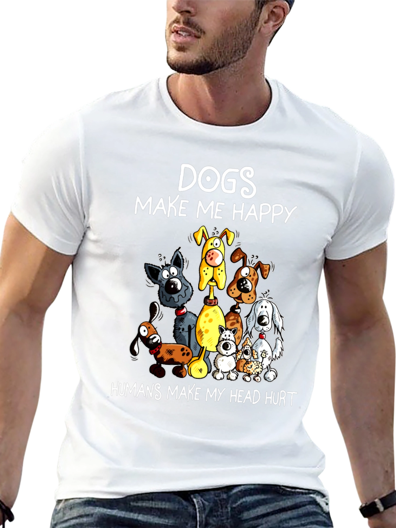 Dogs Make Me Happy T-Shirt