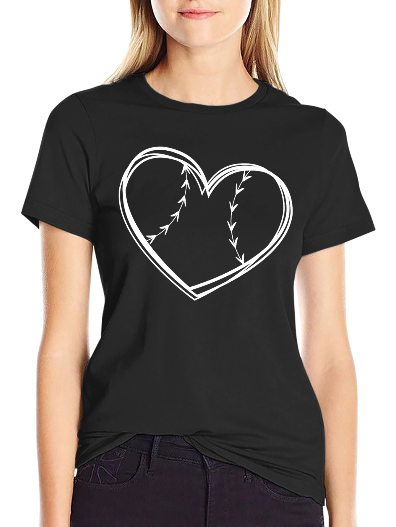 Baseball Heart Graphic Tee