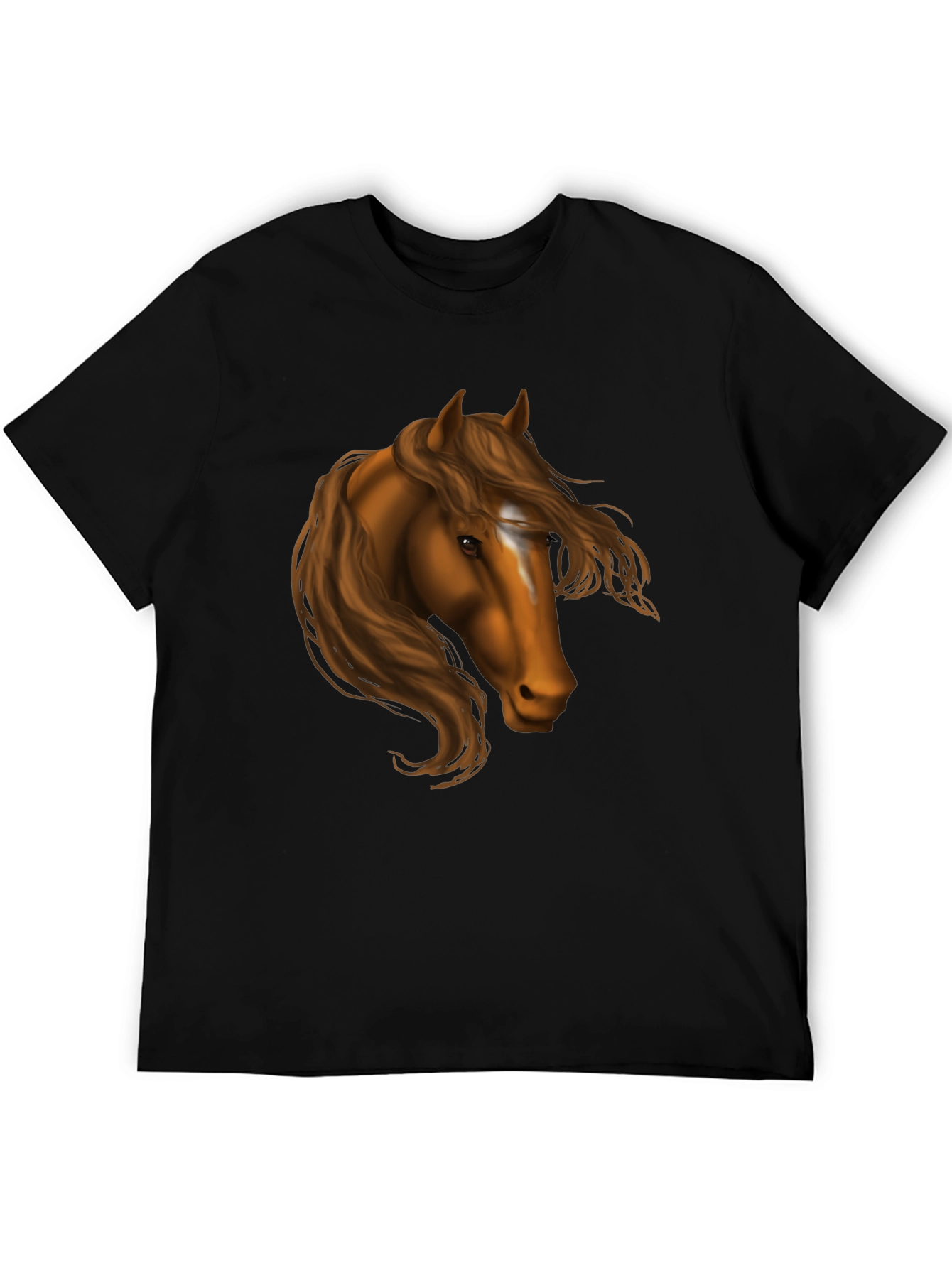 Horse Head Graphic Tee - Black T-Shirt