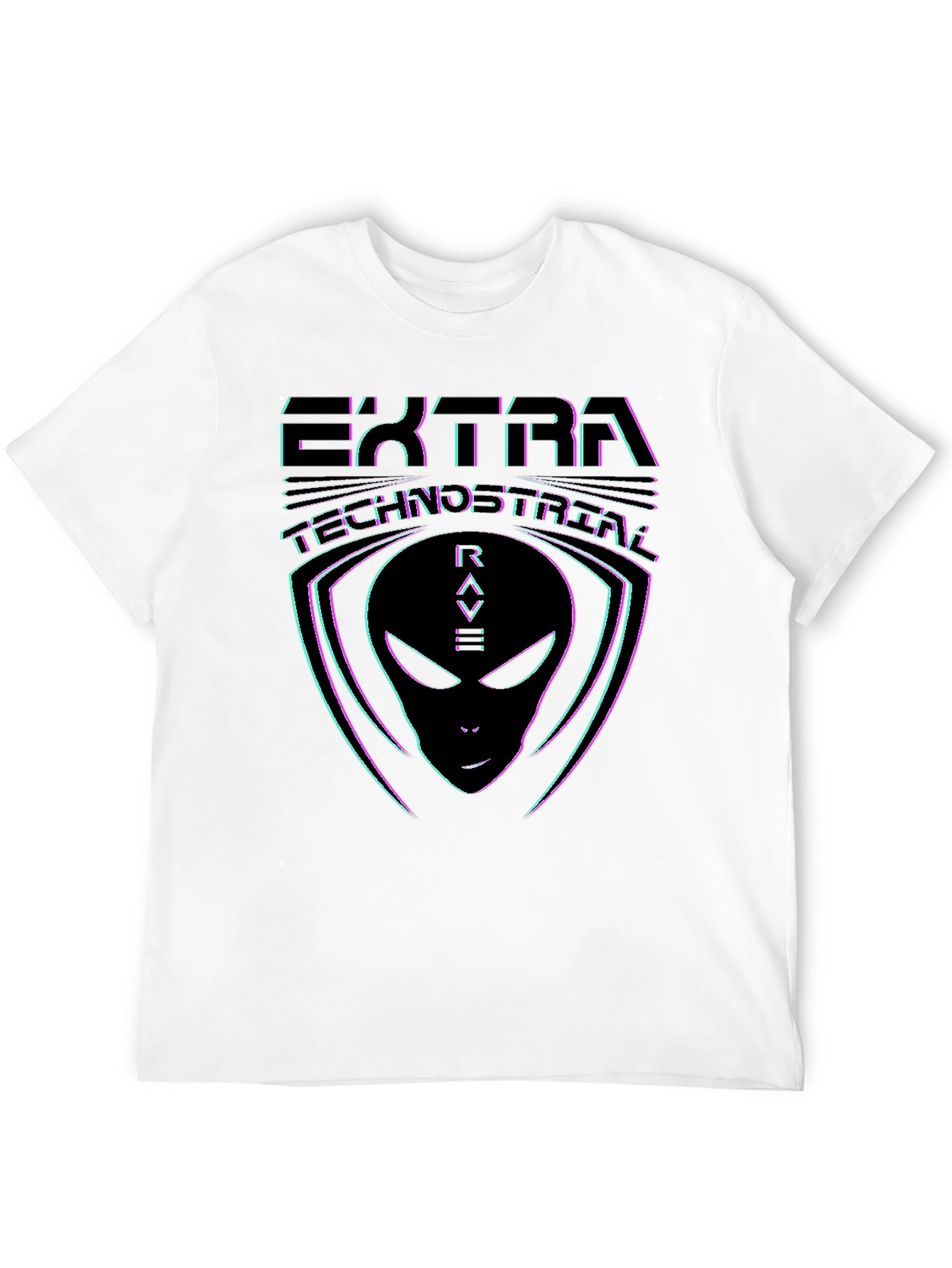Ektra Technostreal Rave Alien Graphic Tee - Black