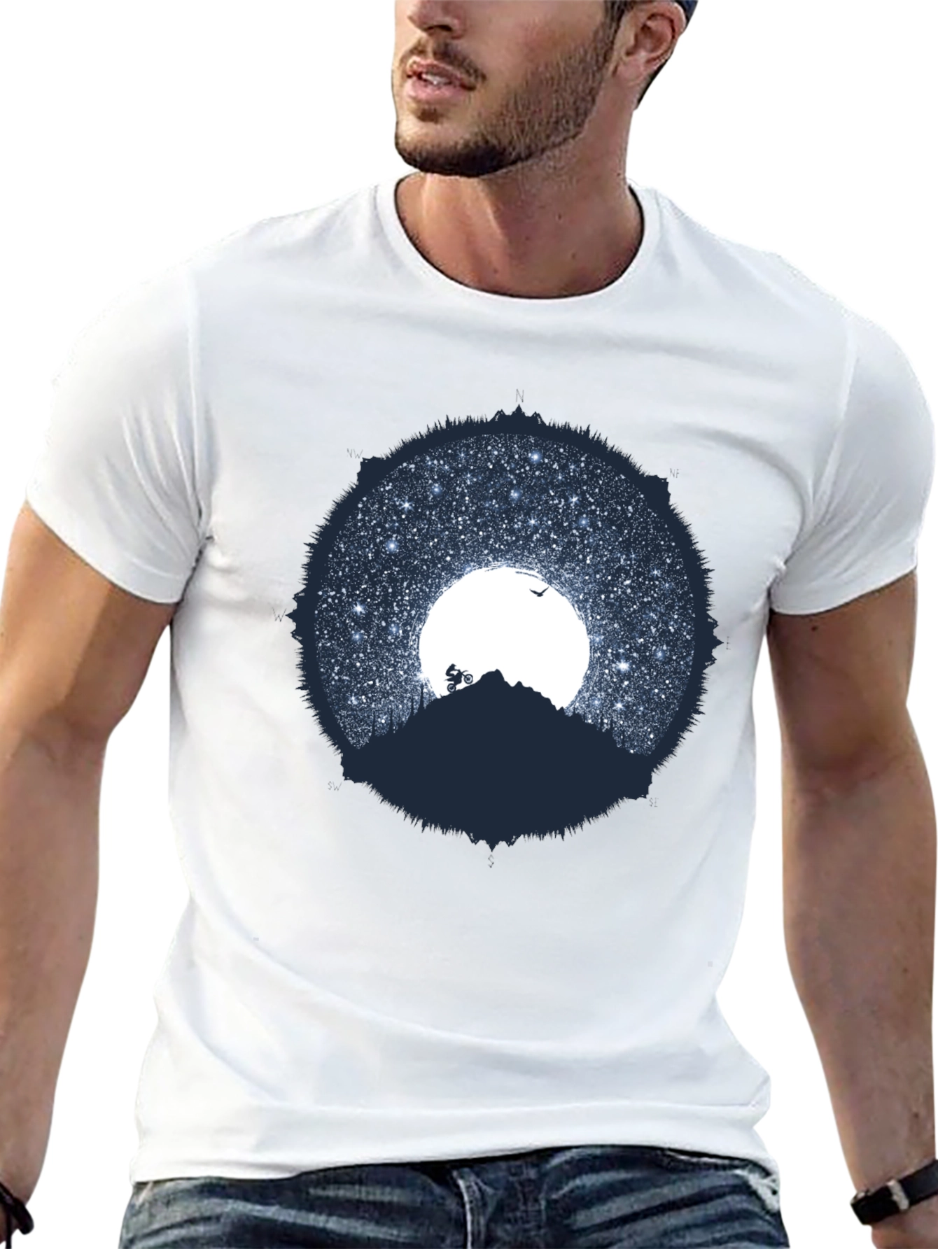 Mountain Biker Under the Stars T-Shirt