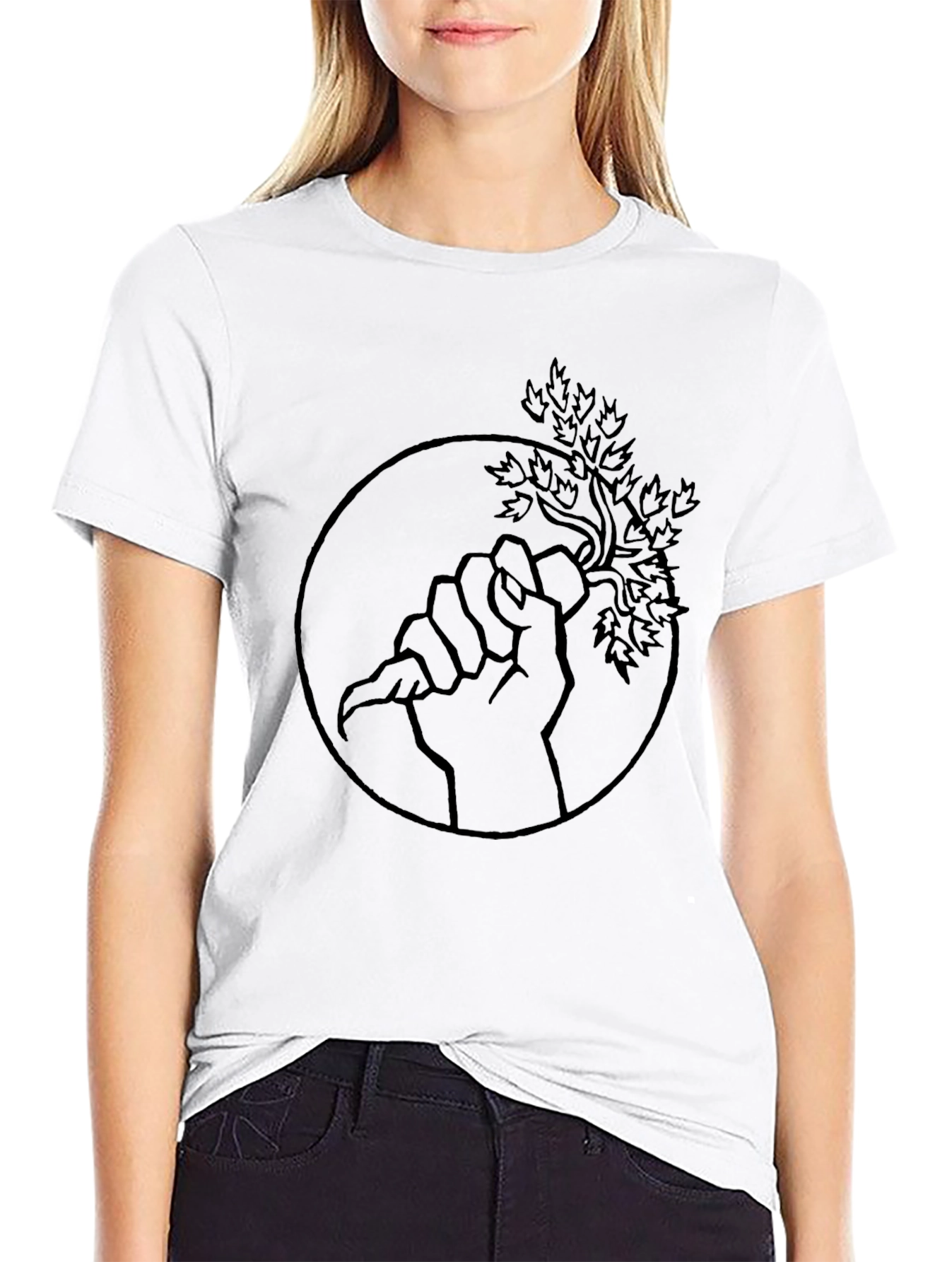 Natures Grip Graphic Tee - Black Cotton Shirt
