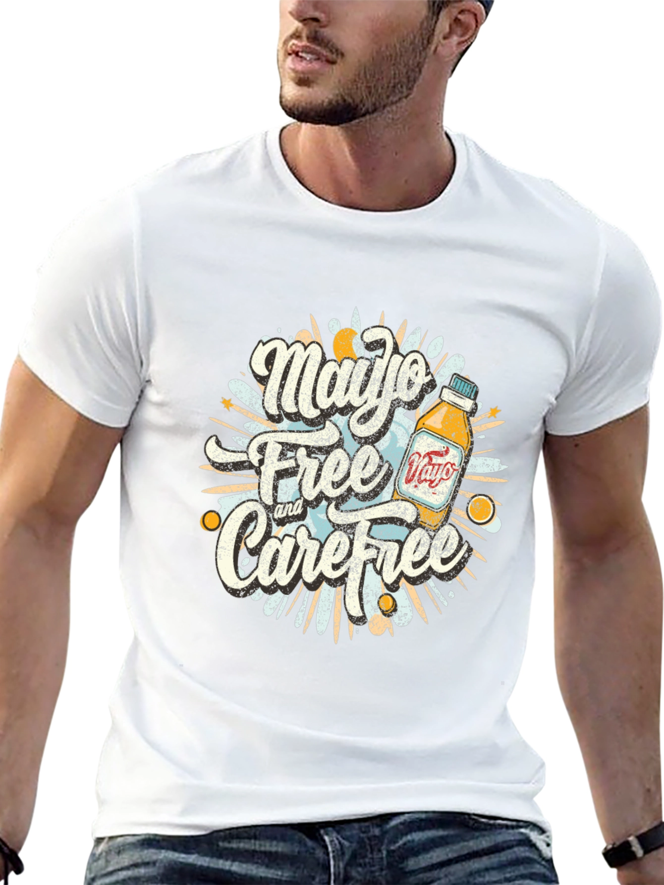 Mayo Free & Carefree Black Graphic Tee