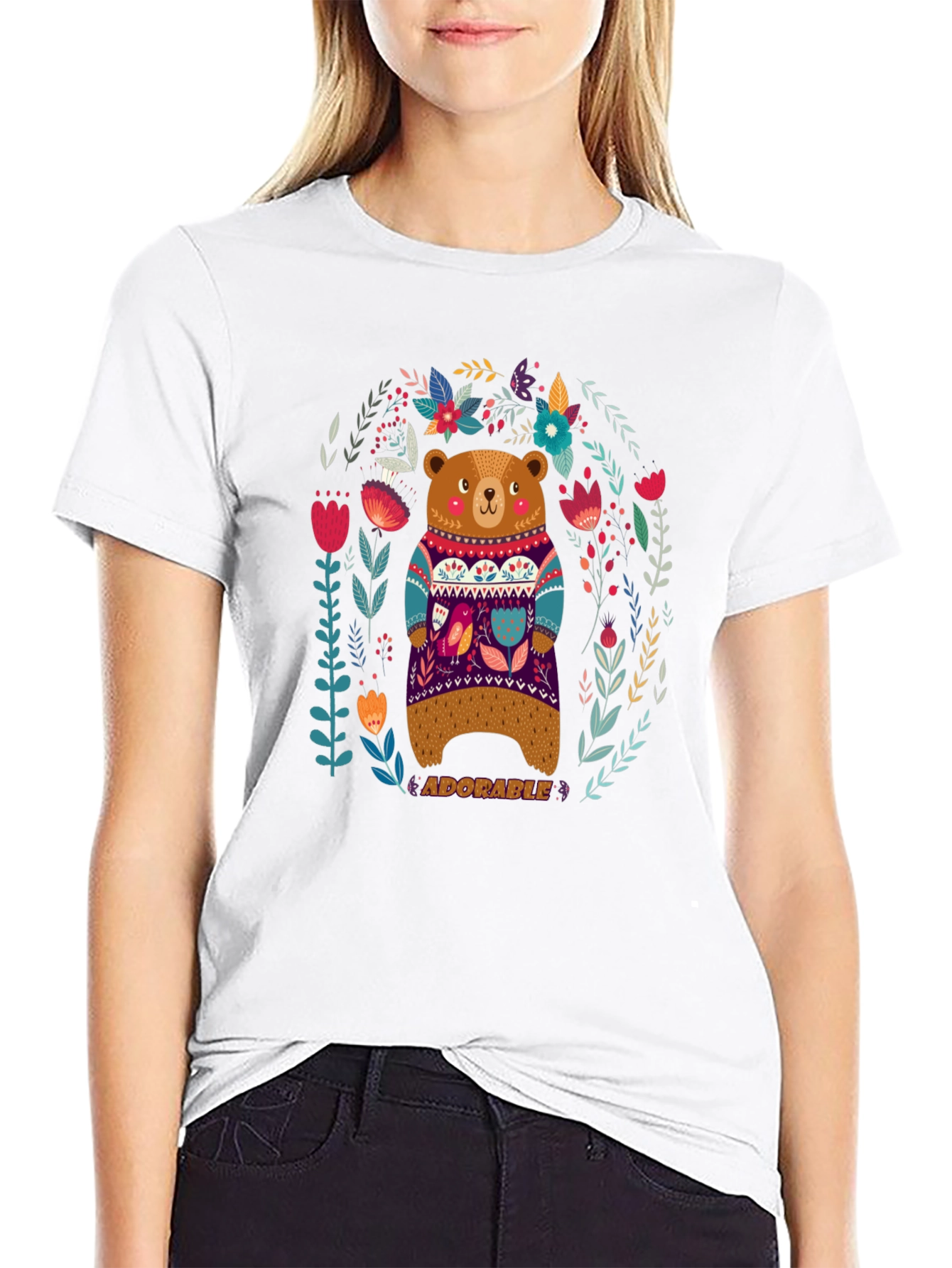 Adorable Bear Graphic T-Shirt - Unisex
