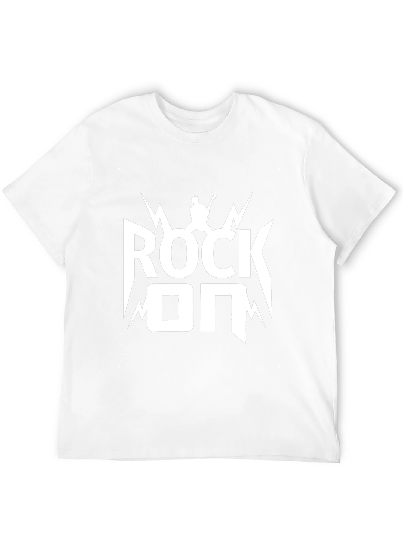 Rock On Black T-Shirt - Music Lover Tee