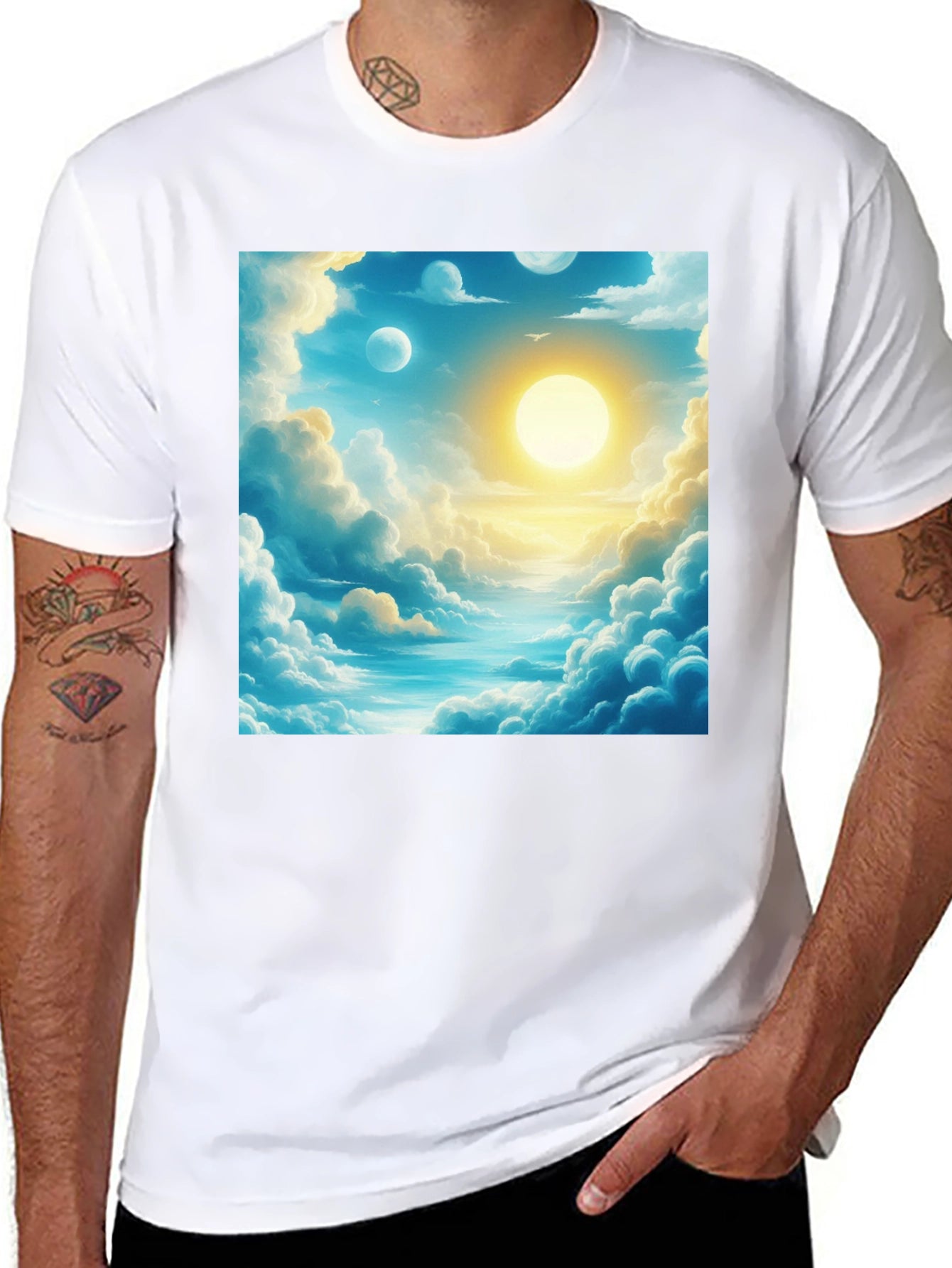 Dreamscape Print Black Tee