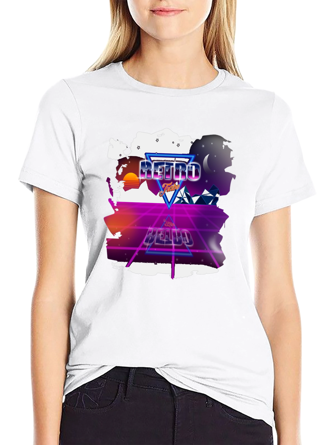 Retro Futurism T-Shirt - Neon Design