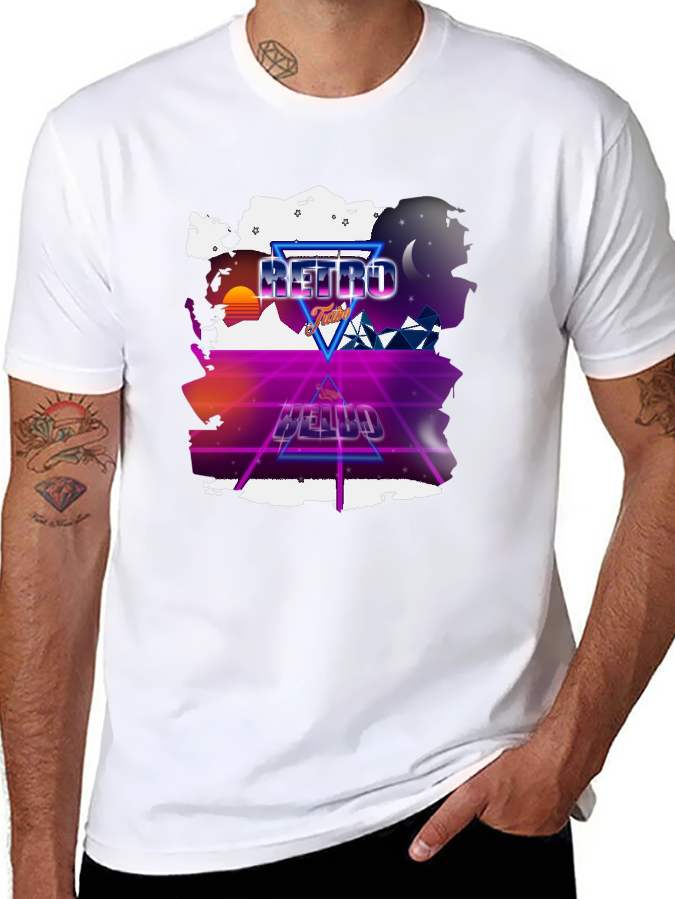 Retro Futurism T-Shirt - Neon Design