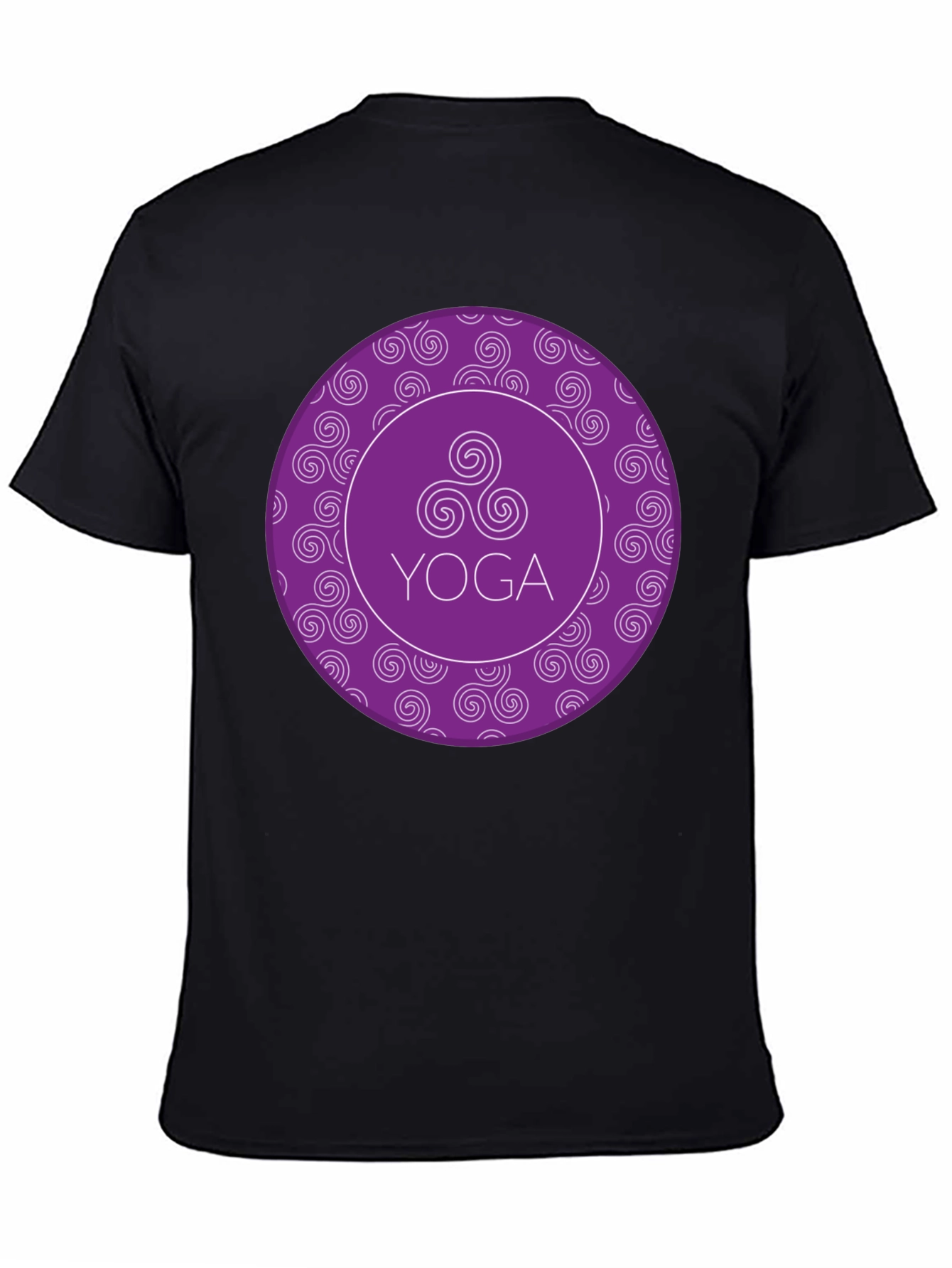 Yoga Swirl T-Shirt - Comfort Fit Black Tee