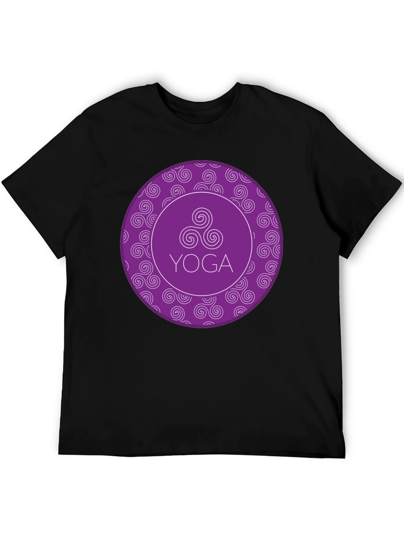 Yoga Swirl T-Shirt - Comfort Fit Black Tee
