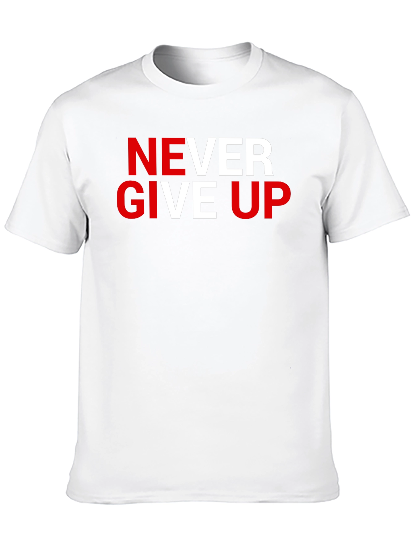 Never Give Up Graphic Tee - Motivational T-Shirt