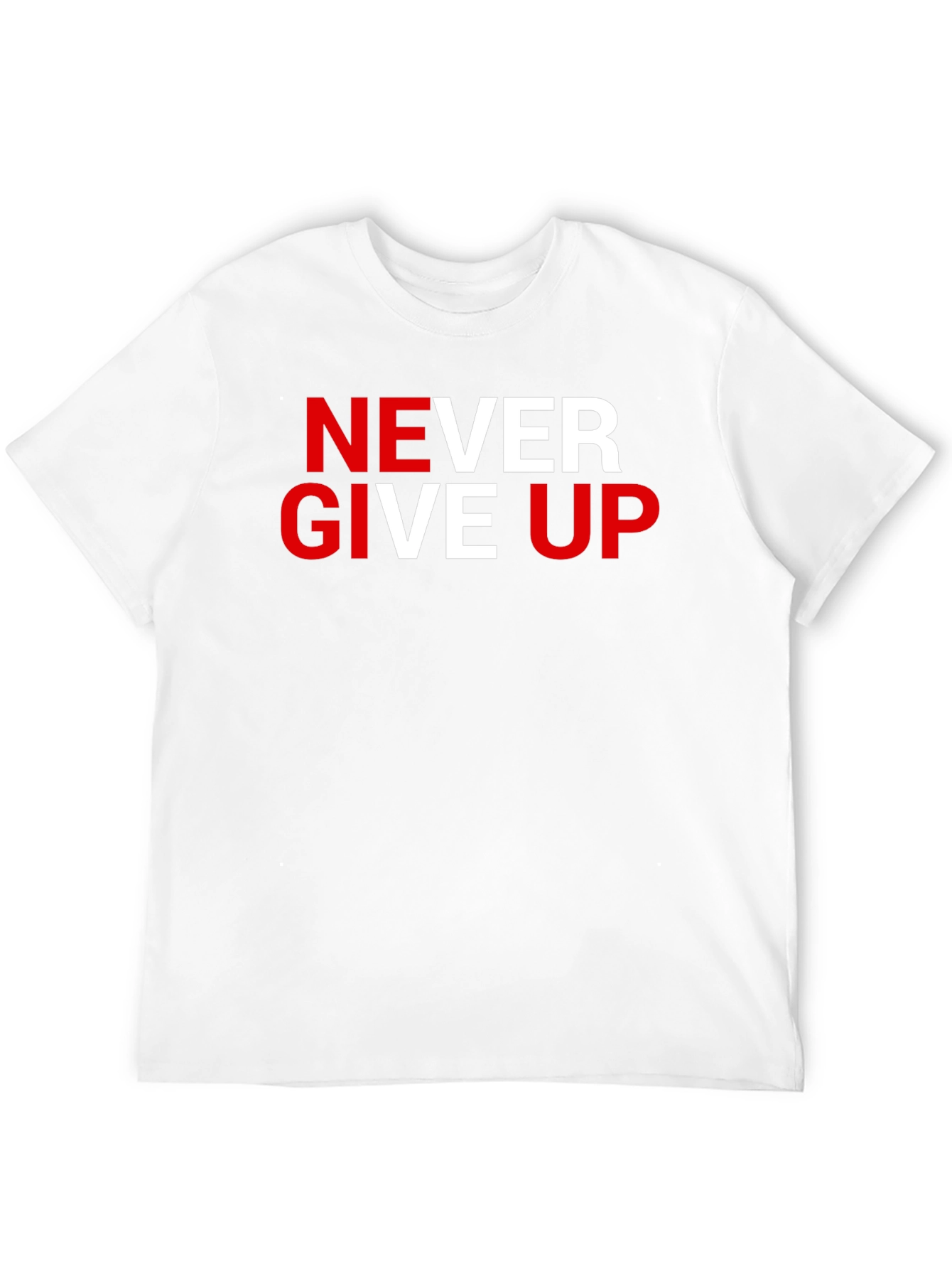Never Give Up Graphic Tee - Motivational T-Shirt