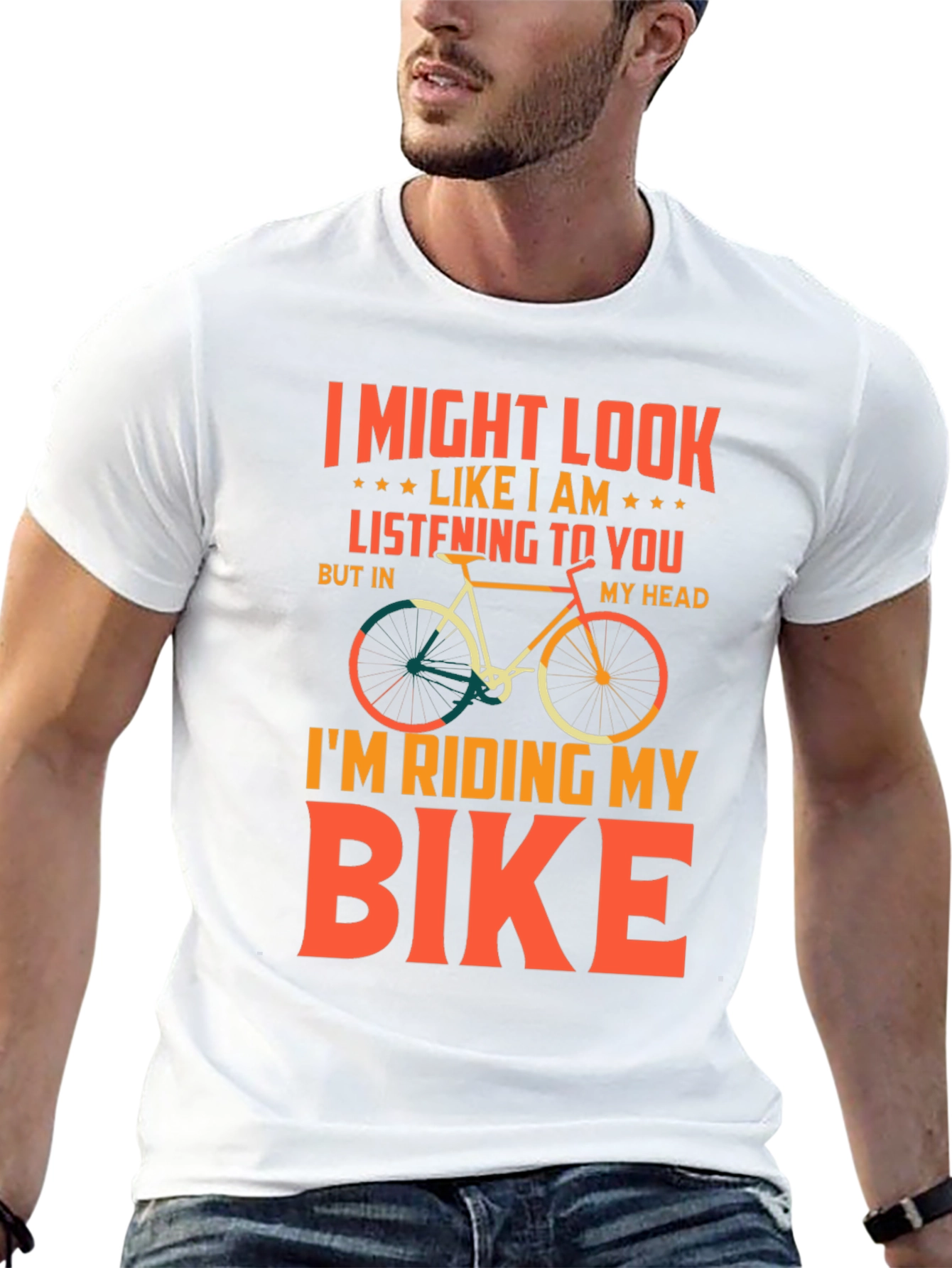 Funny Biking T-Shirt - Im Riding My Bike