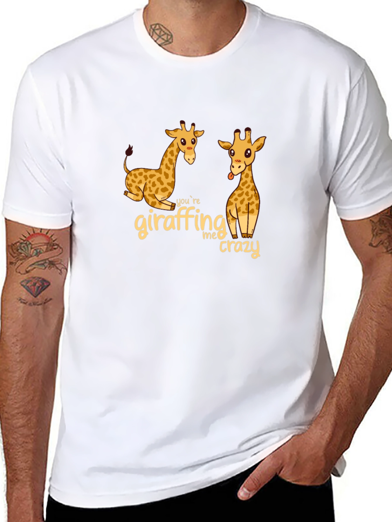 Giraffe Me Crazy Black T-Shirt