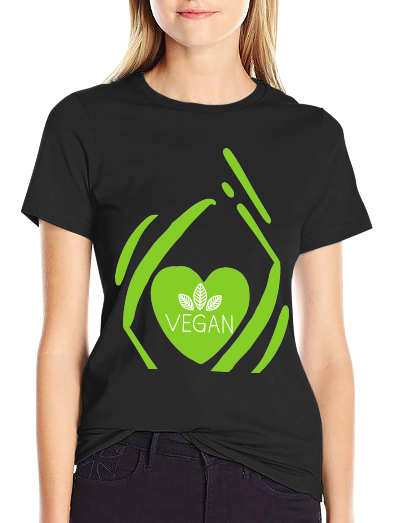 Vegan Heart Graphic T-Shirt - Stylish & Comfortable