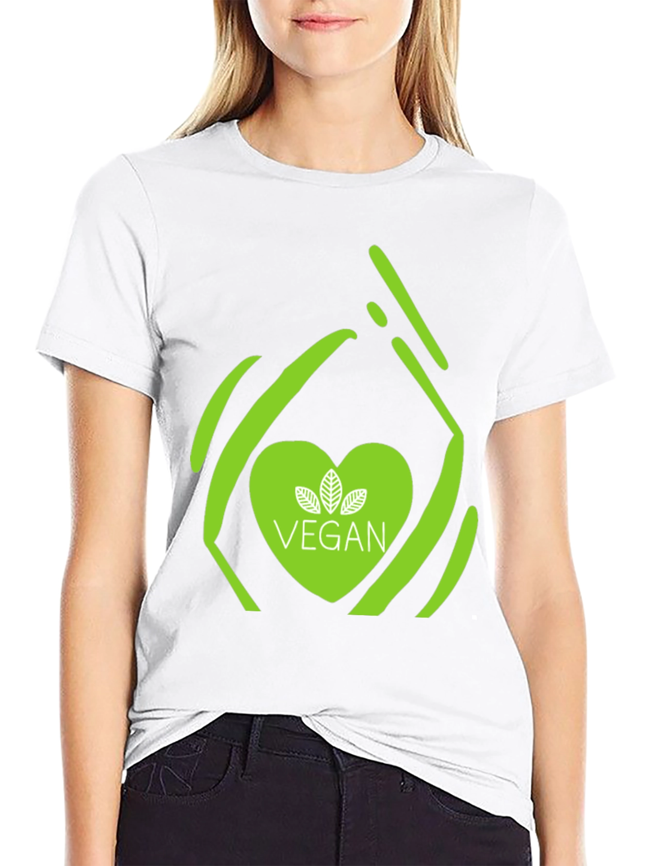 Vegan Heart Graphic T-Shirt - Stylish & Comfortable