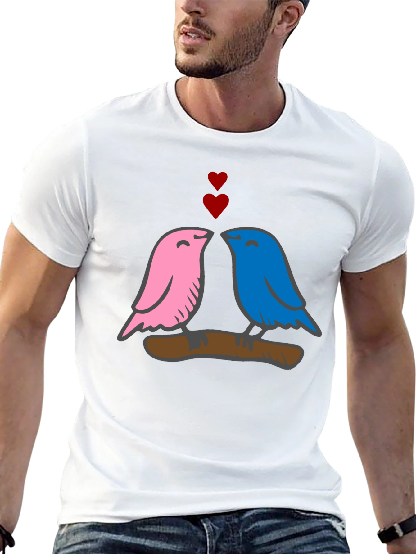 Love Birds Graphic Tee - Soft Cotton Blend