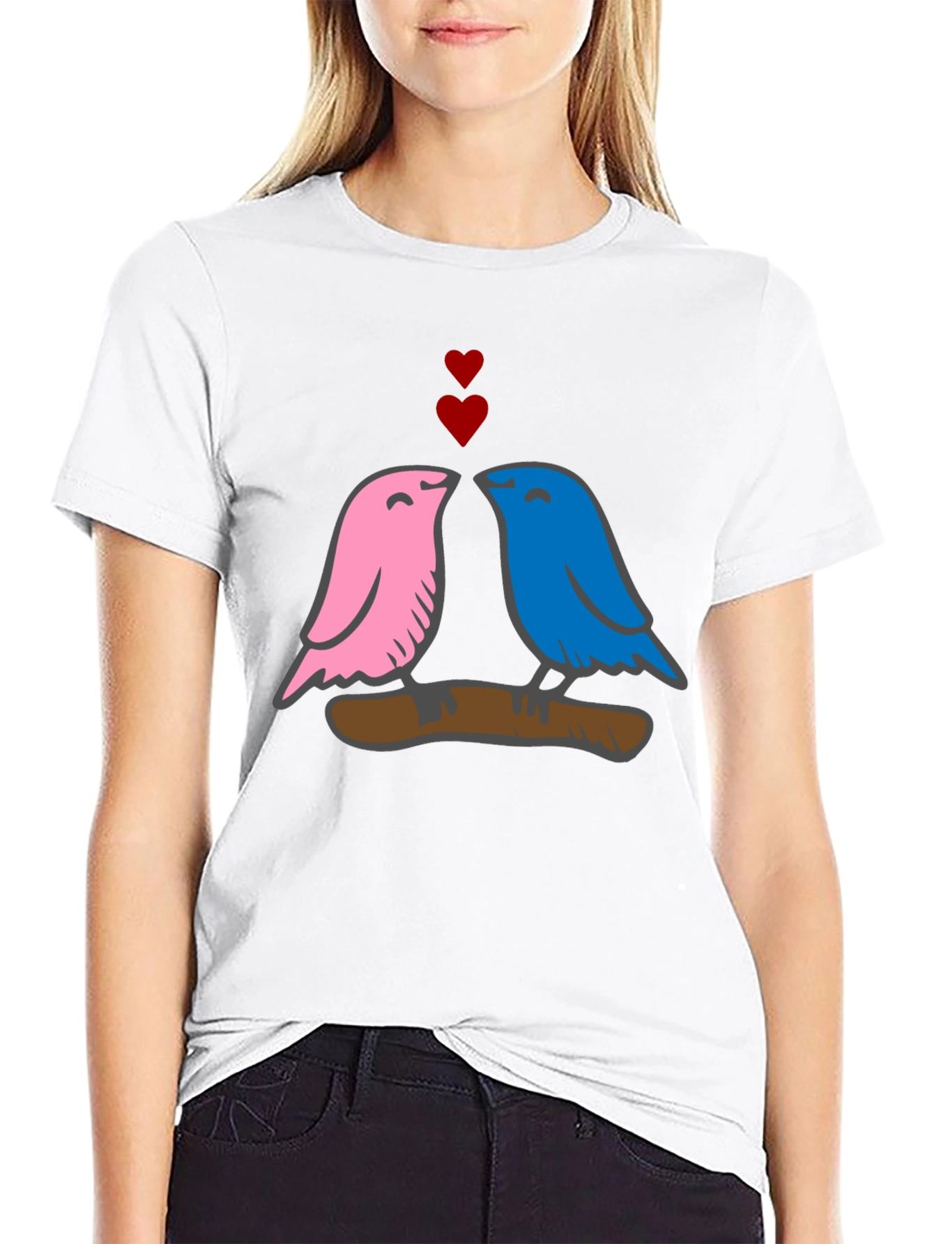 Love Birds Graphic Tee - Soft Cotton Blend