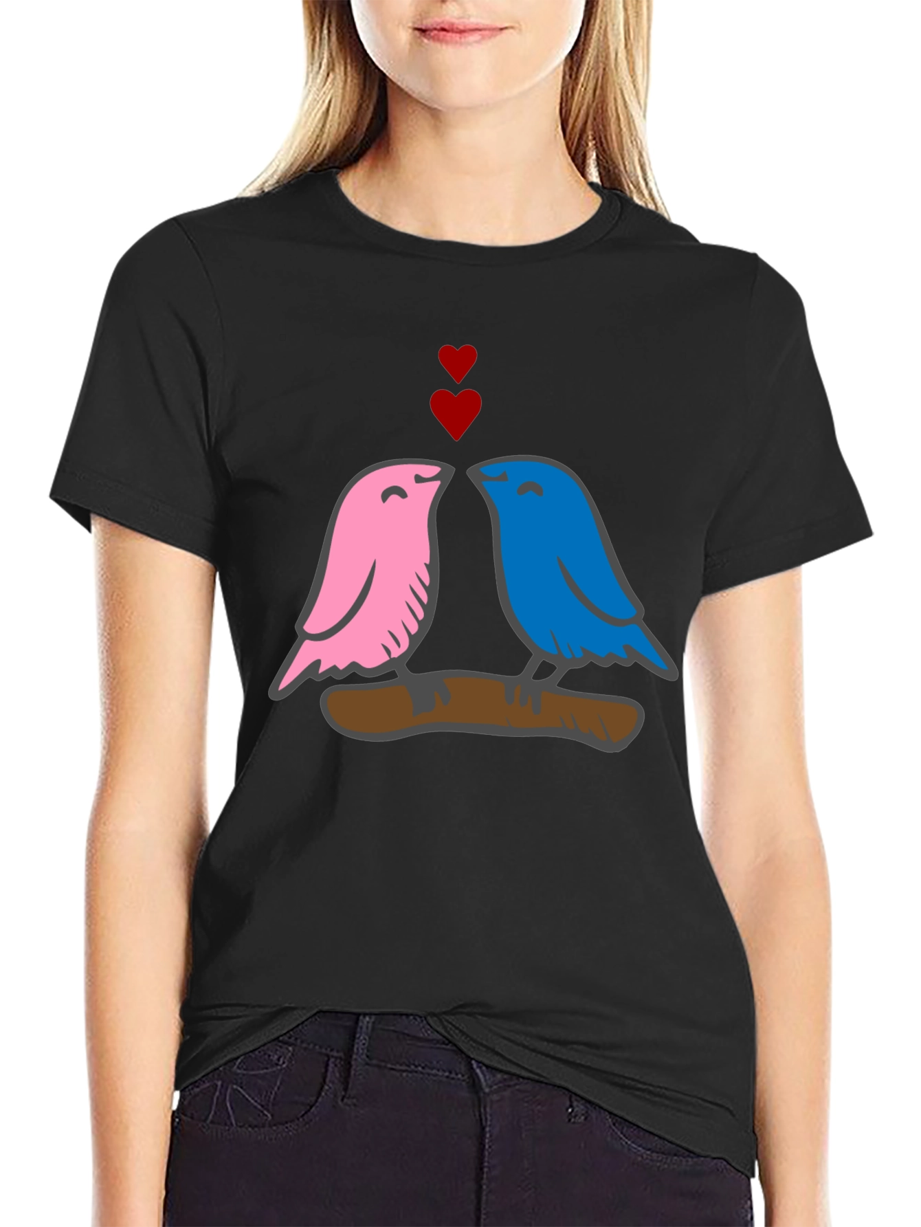 Love Birds Graphic Tee - Soft Cotton Blend