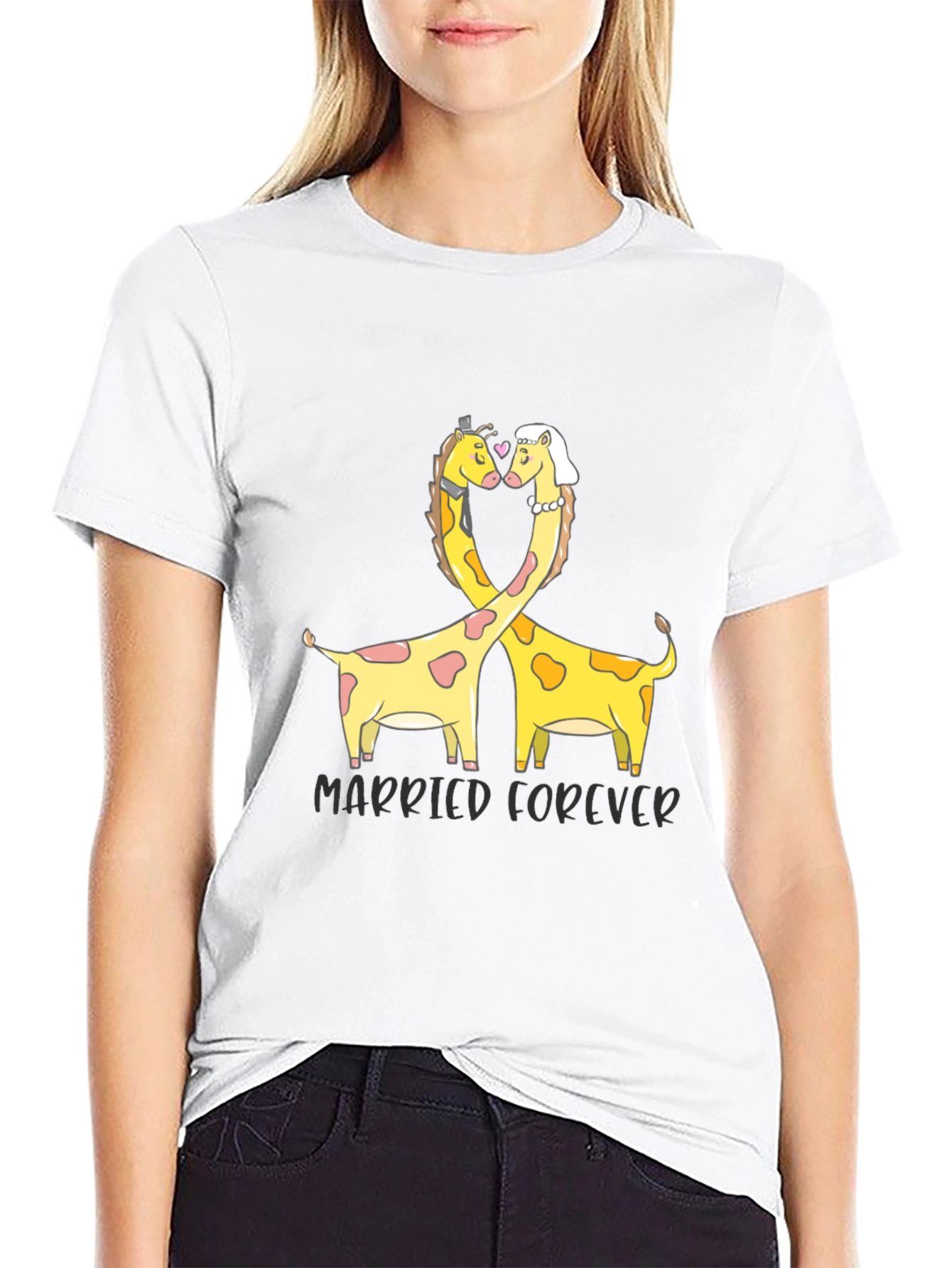 Married Forever Giraffe T-Shirt