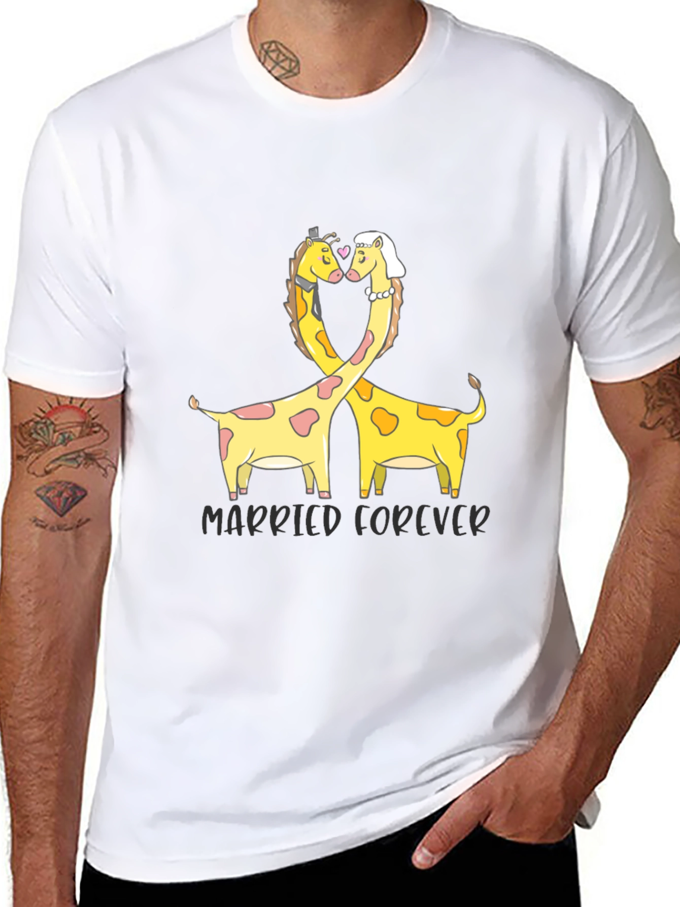 Married Forever Giraffe T-Shirt