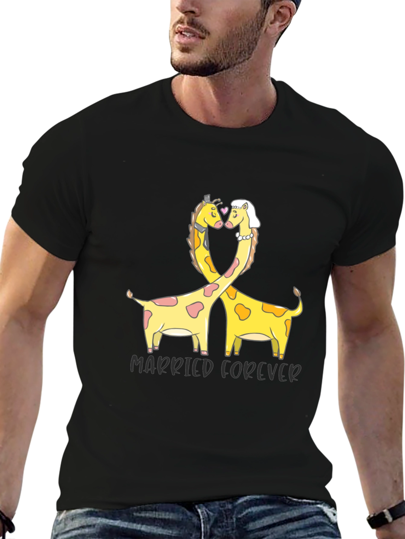 Married Forever Giraffe T-Shirt