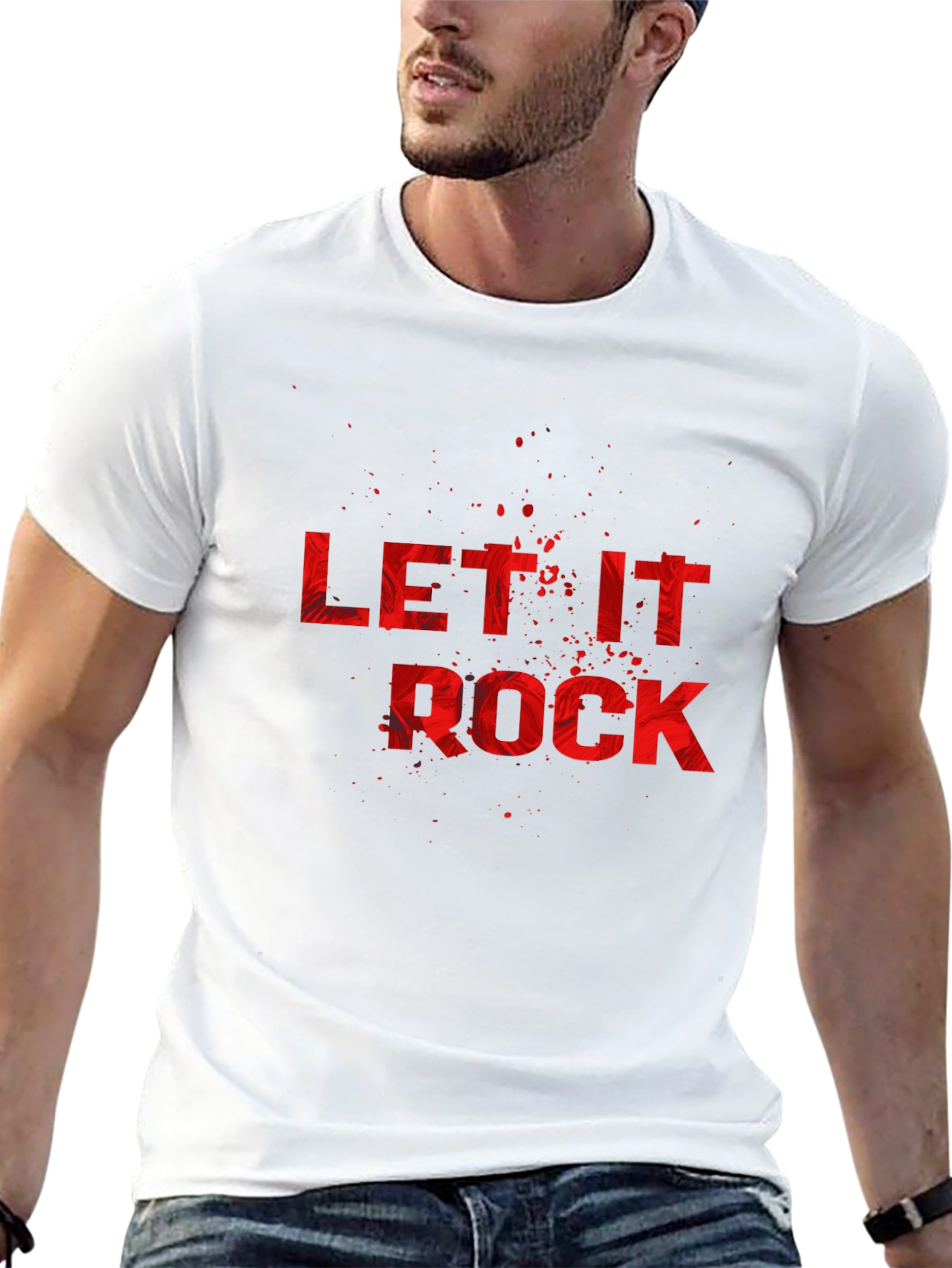Let It Rock Black Graphic Tee