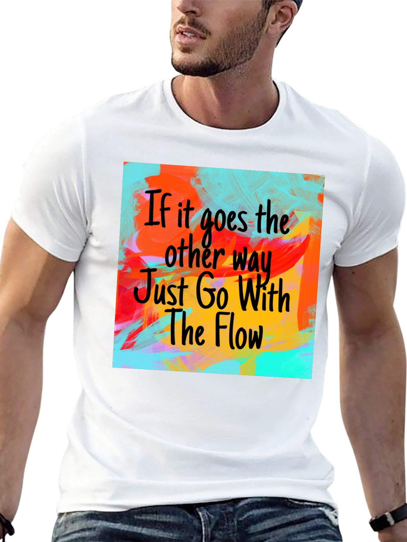 Go With The Flow T-Shirt - Artistic Design