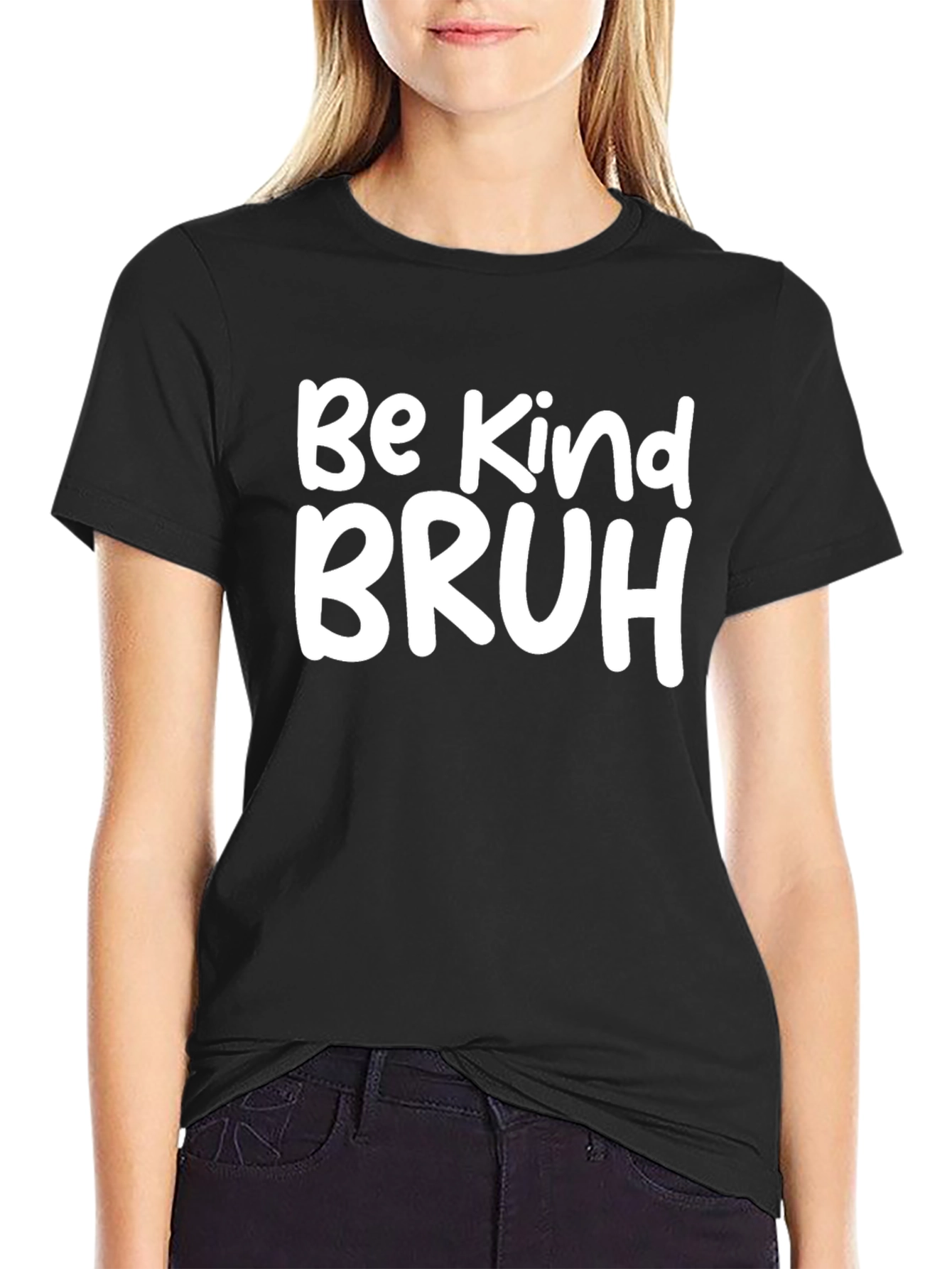 Be Kind Bruh Graphic Tee - Casual Black T-Shirt