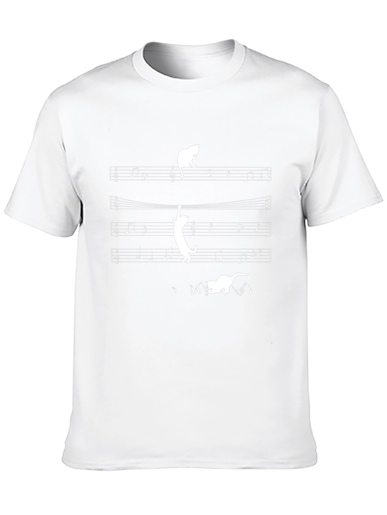 Musical Cat T-Shirt - Black Cotton Tee