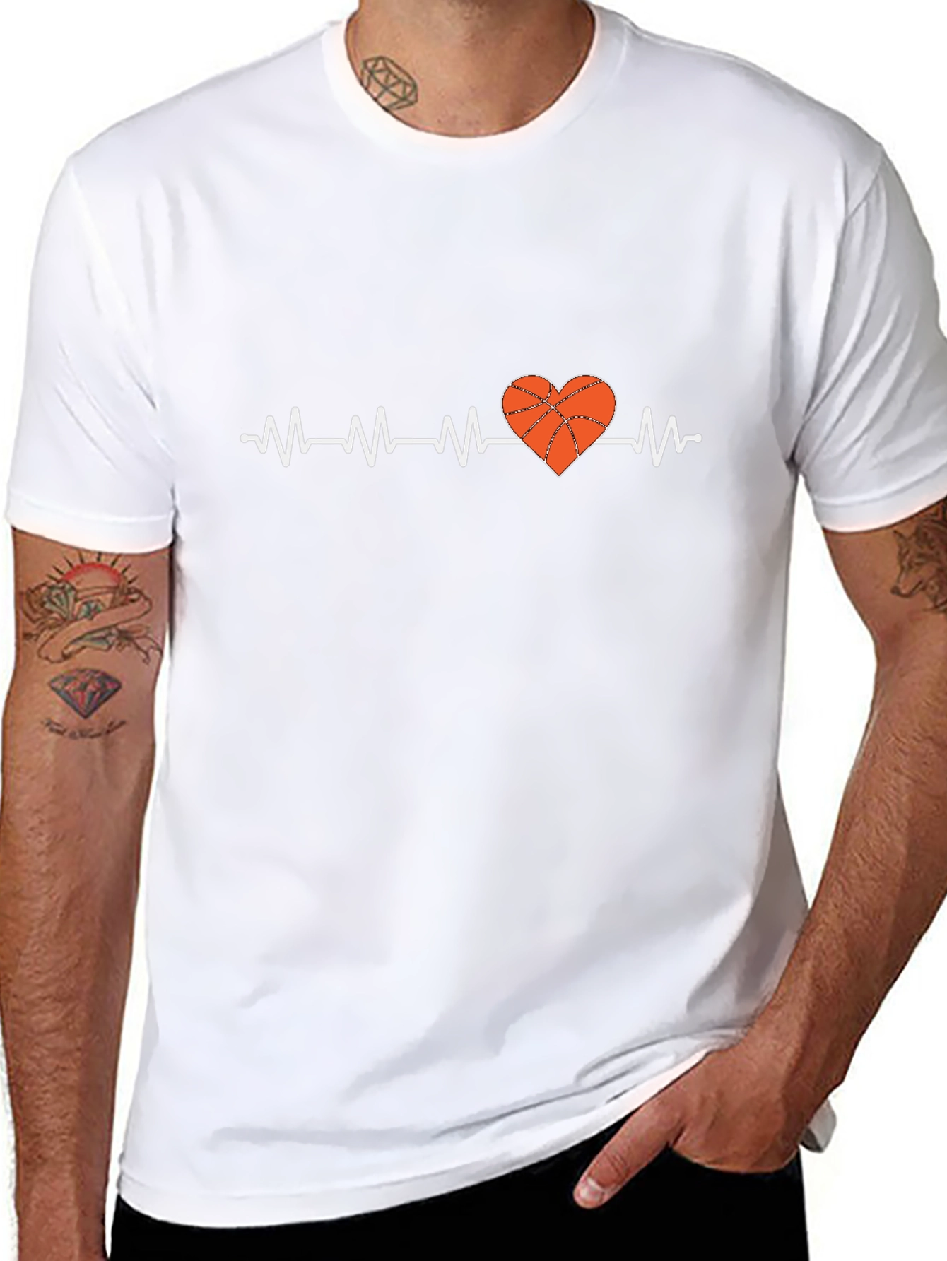 Heartbeat Basketball Heart T-Shirt