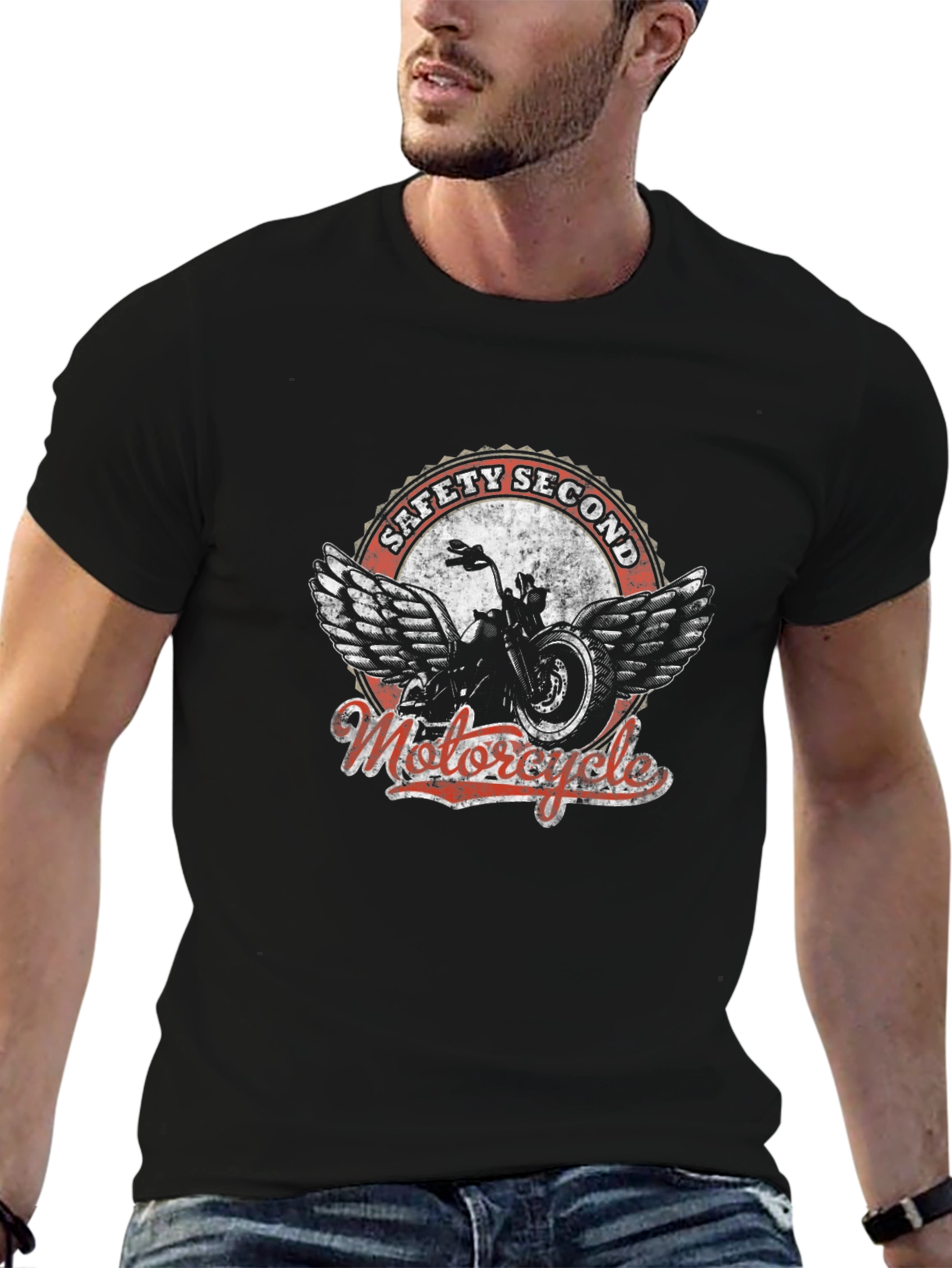 Safety Second Motorcycle Graphic T-Shirt