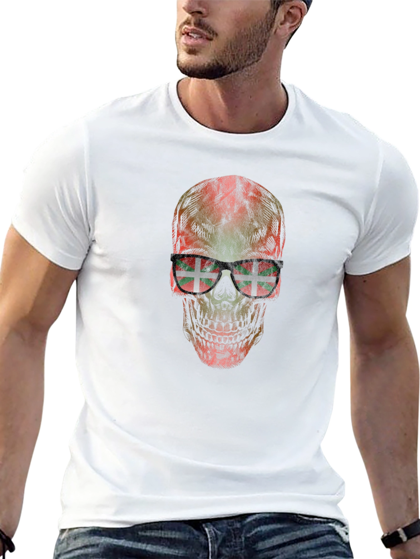 Basque Skull T-Shirt - Black Graphic Tee