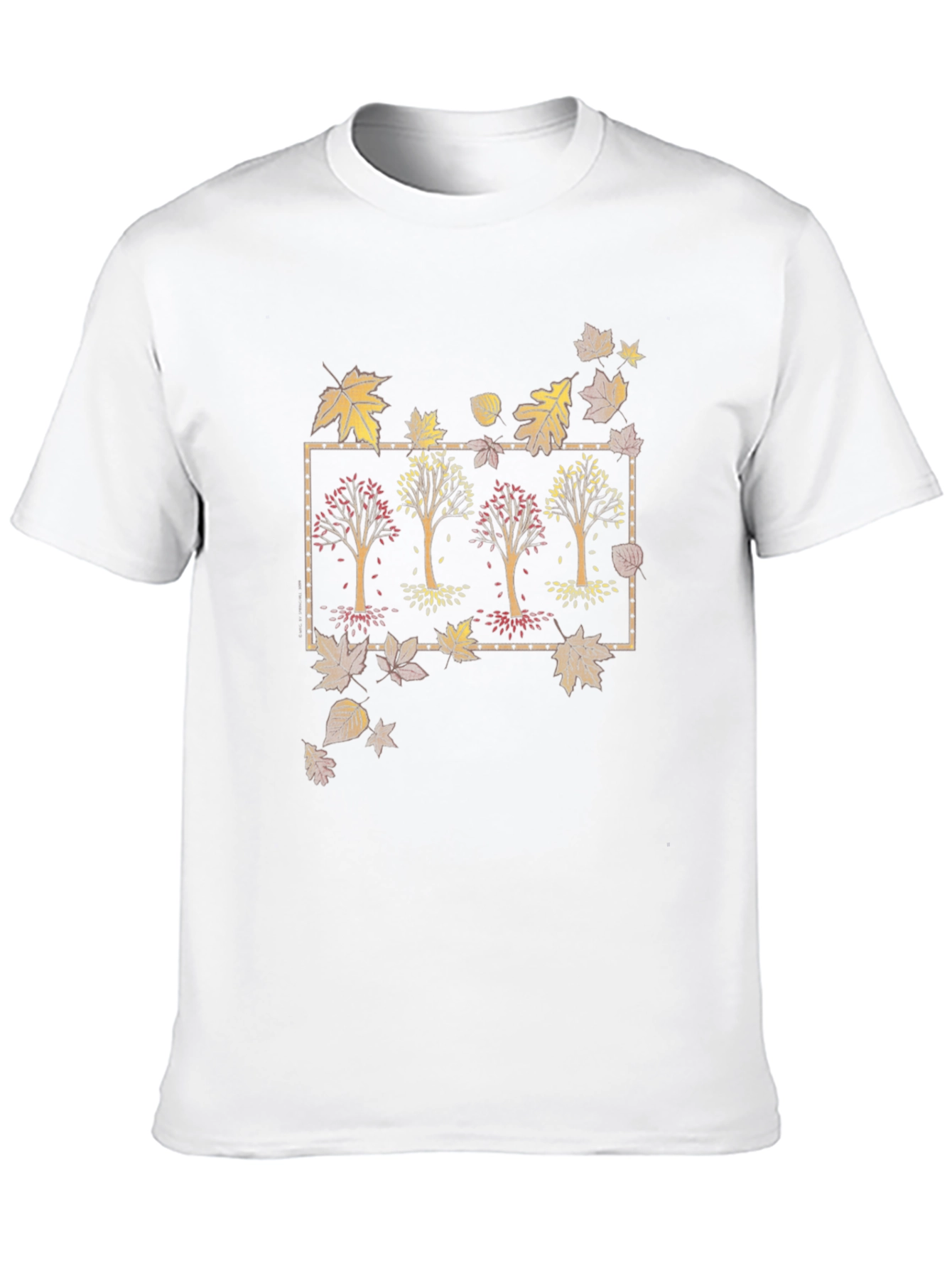 Autumn Trees Graphic Tee - Mens Black T-Shirt