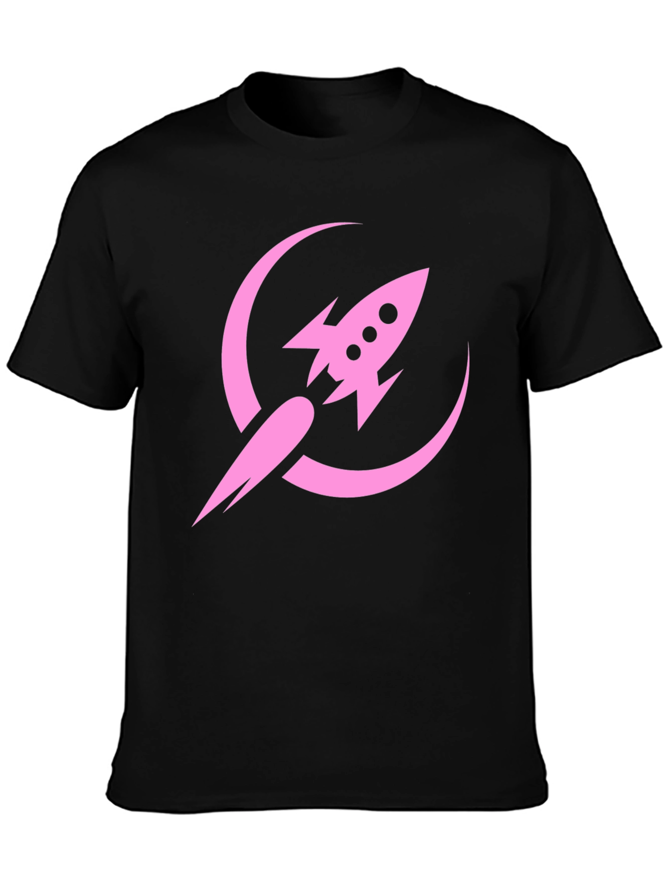 Rocket to the Moon Graphic Tee - Black